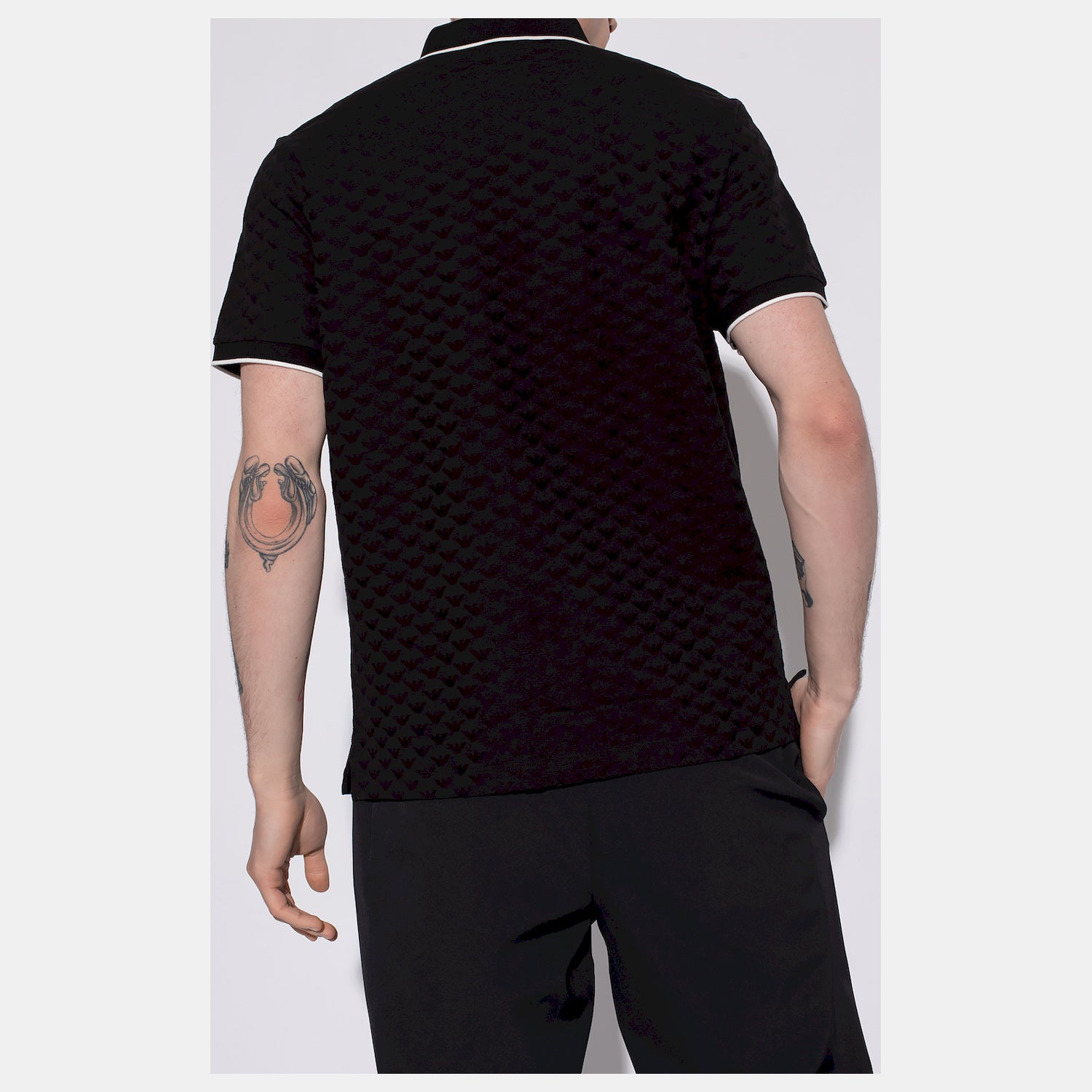 Emporio Armani Polo 8n1fp0 1jhwz Black Preto_shot4