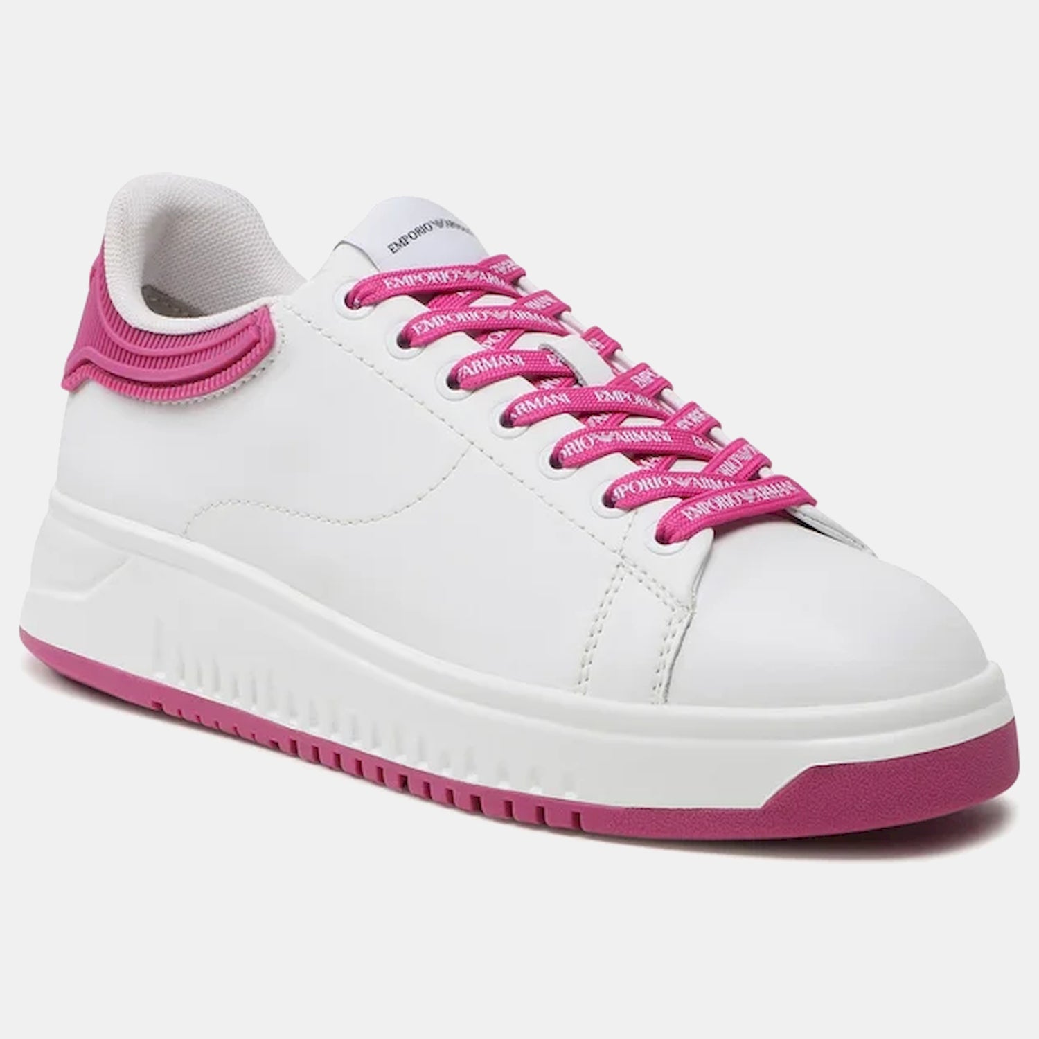 Emporio Armani Sapatilhas Sneakers Shoes X3x024 Xm702 Whi Pink Branco Rosa_shot5
