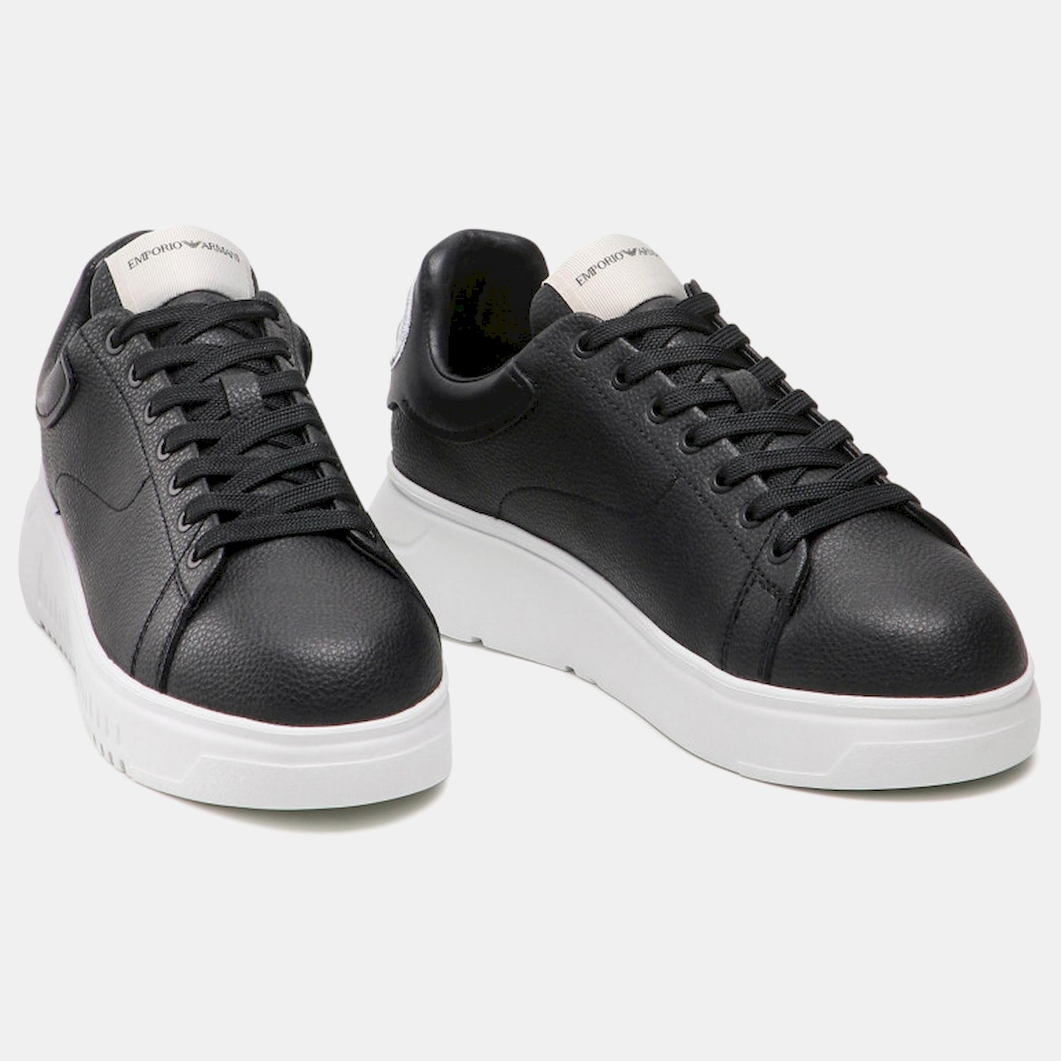 Emporio Armani Sapatilhas Sneakers Shoes X4x264 Xn190 Blk White Preto Branco_shot5