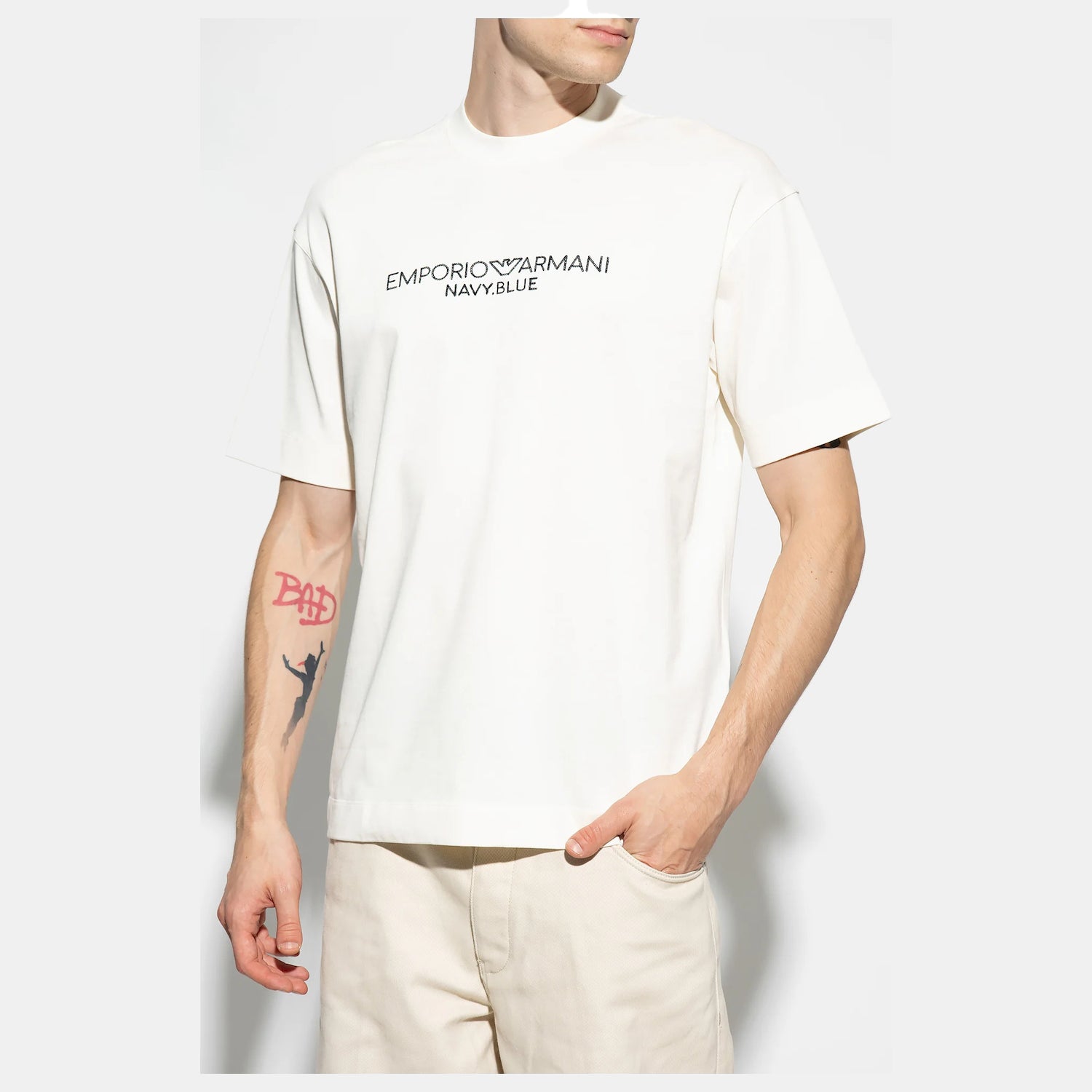 Emporio Armani T Shirt 6r1ta5 1jwzz Vanilla Vanilla_shot1