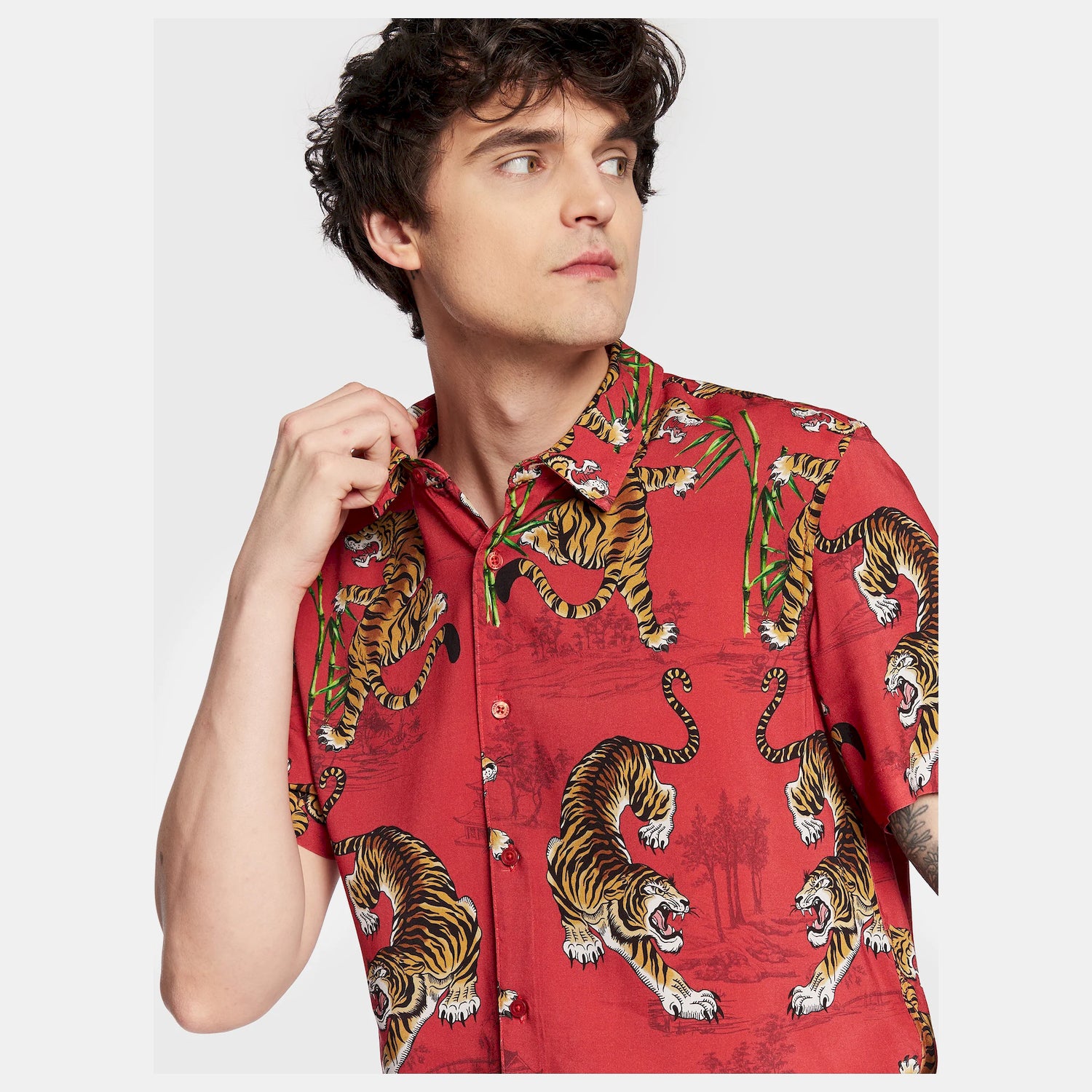 Guess Camisa  Shirt M3gh09 Wd4z2 Red Multi Vermelho Multicolor_shot2
