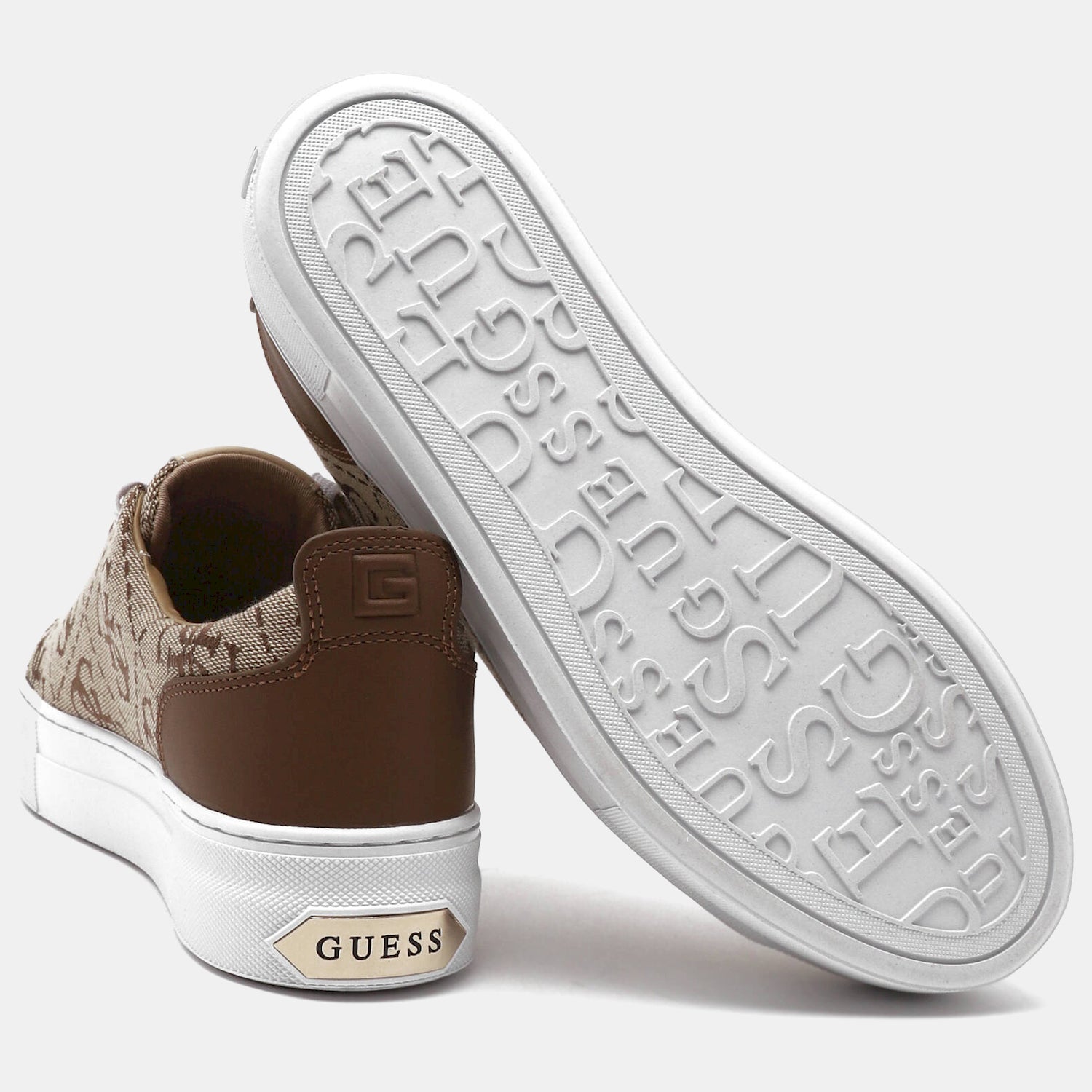 Guess Sapatilhas Sneakers Shoes Fl5ga6 Fal12 Beige.logo Beige_shot4