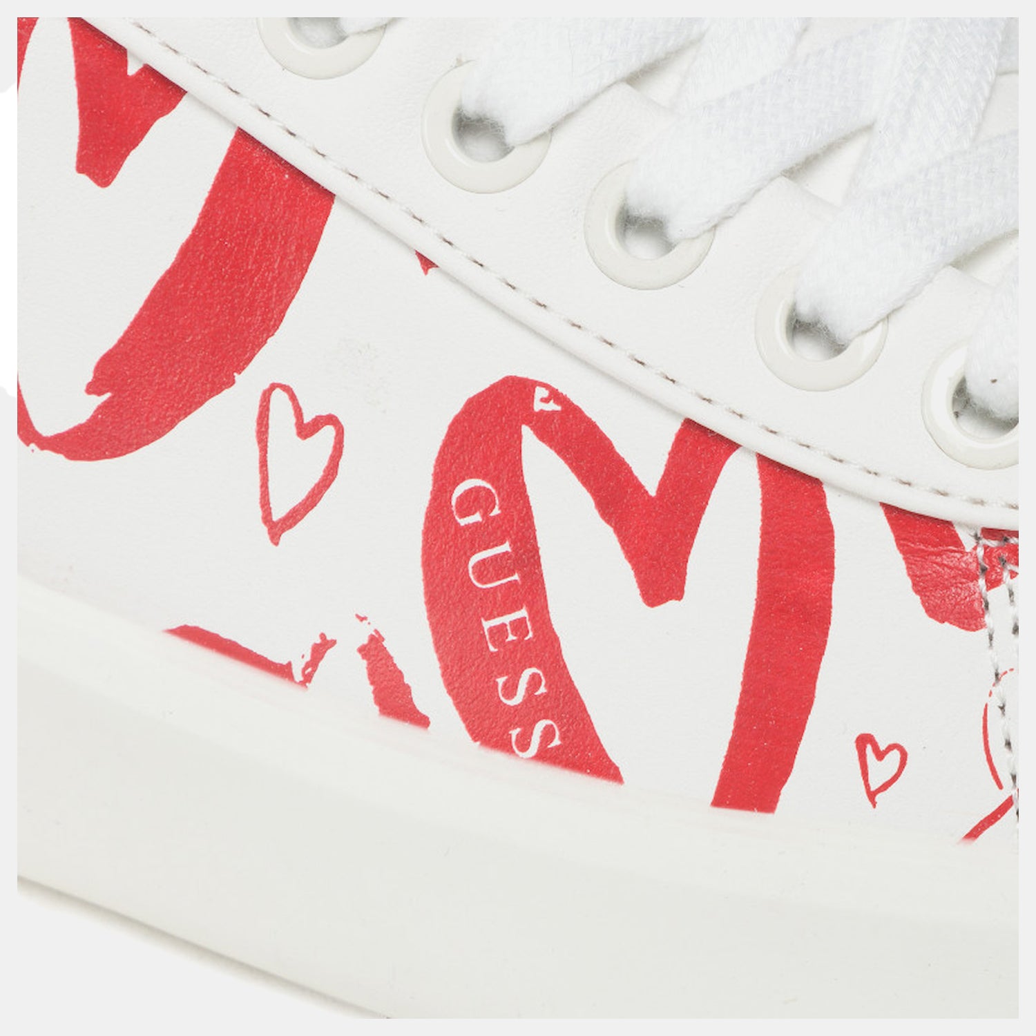 Guess Sapatilhas Sneakers Shoes Fl7rc7lep12 White Red Branco Vermelho_shot6