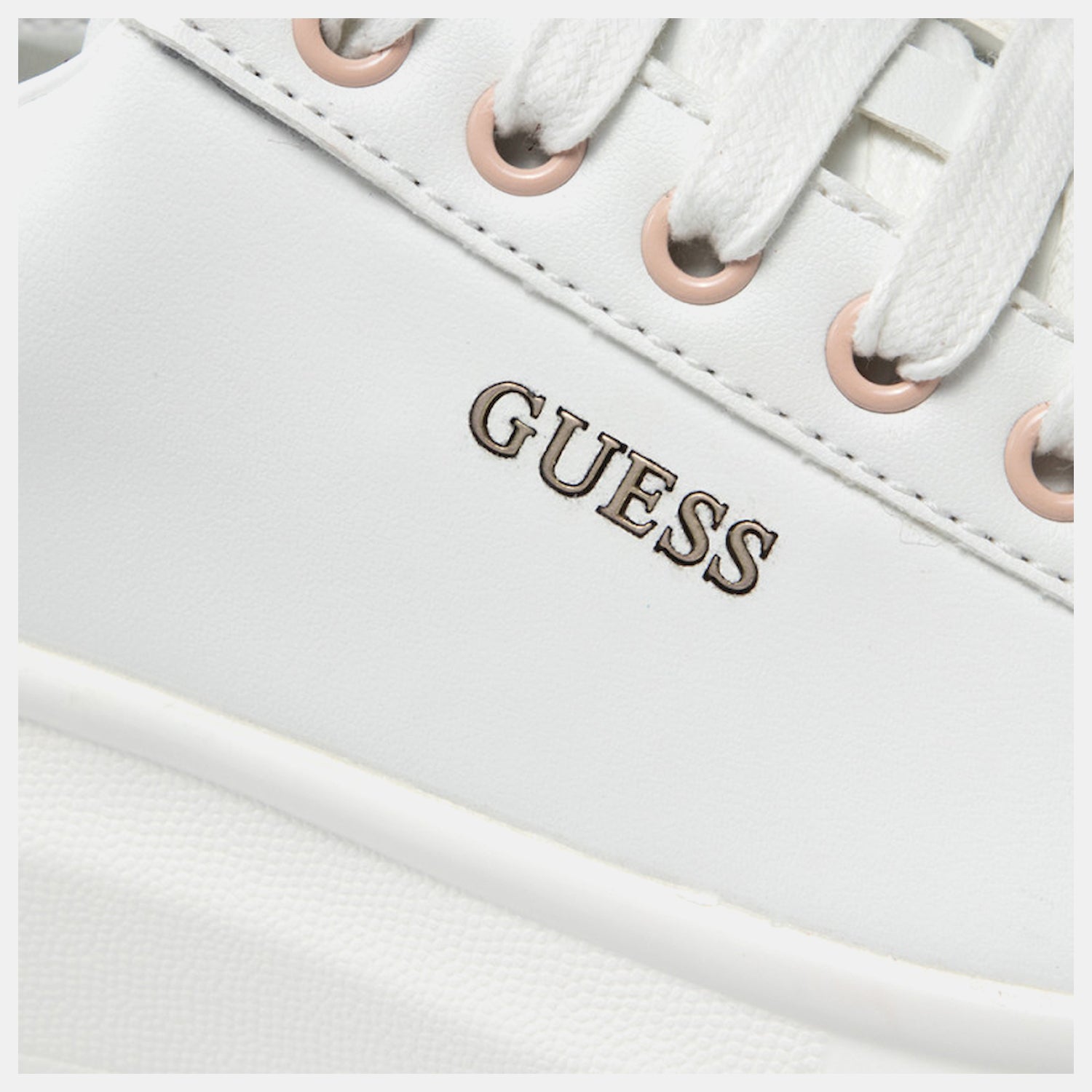 Guess Sapatilhas Sneakers Shoes Fl7rnofal12 Whi Pink Branco Rosa_shot5