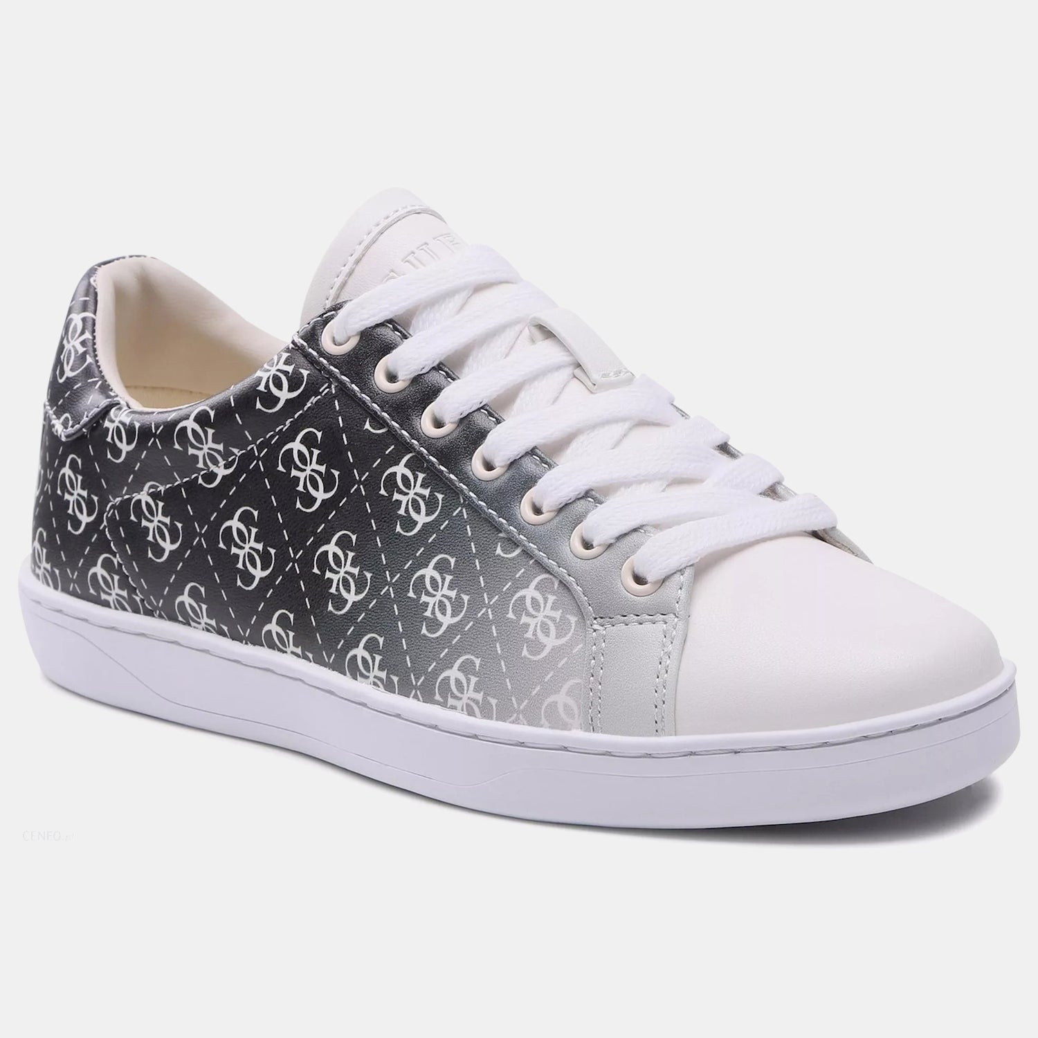 Guess Sapatilhas Sneakers Shoes Fl7rs3lea12 White Blk Branco Preto_shot3