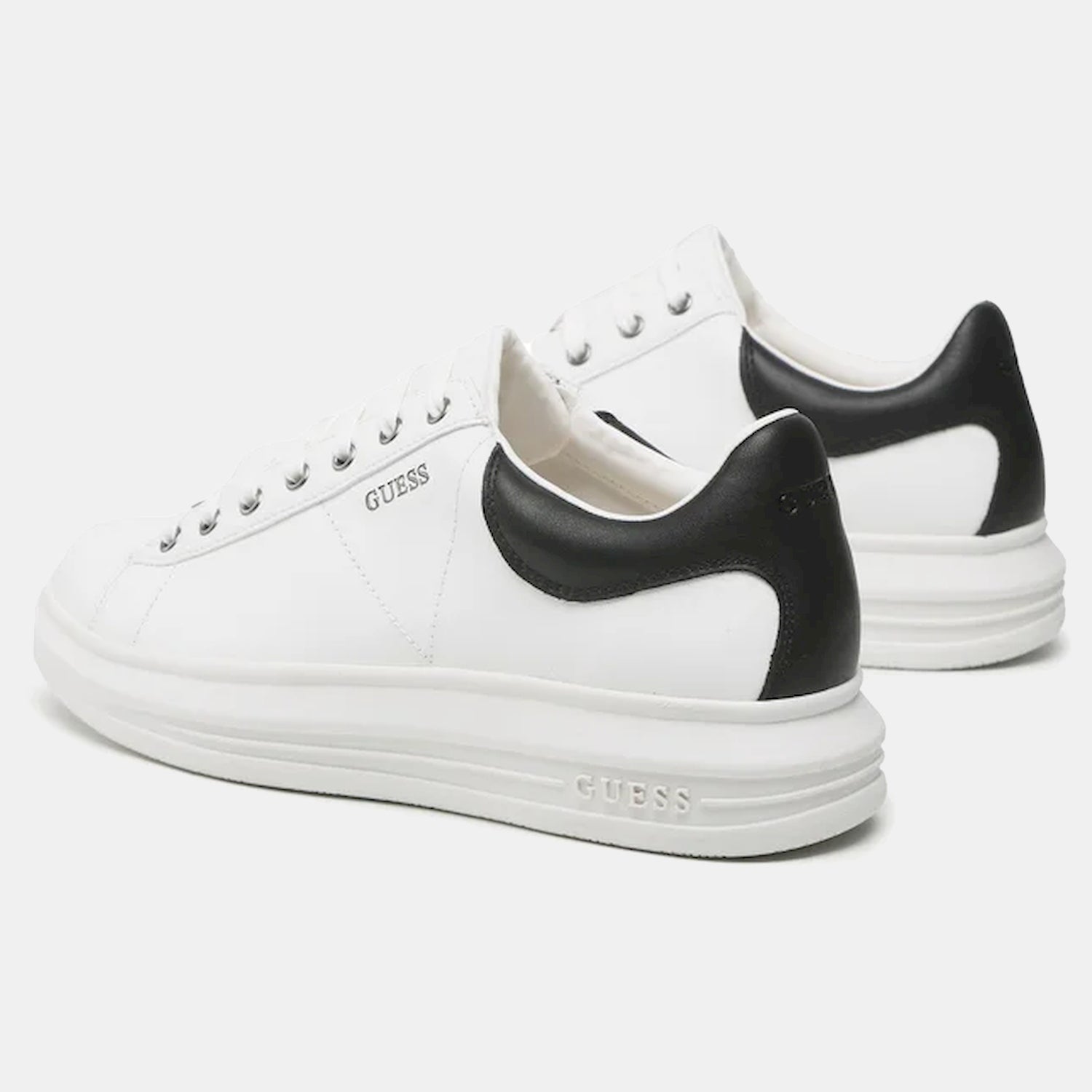 Guess Sapatilhas Sneakers Shoes Fm5vib Whi Black Branco Preto_shot2
