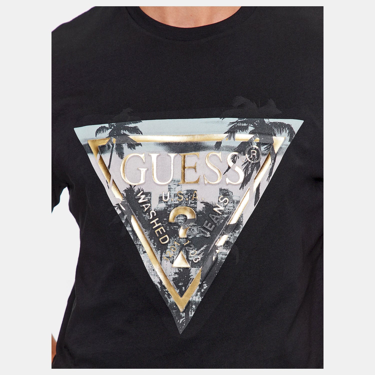 Guess T Shirt M3bi65 K9rm1 Black Preto_shot1