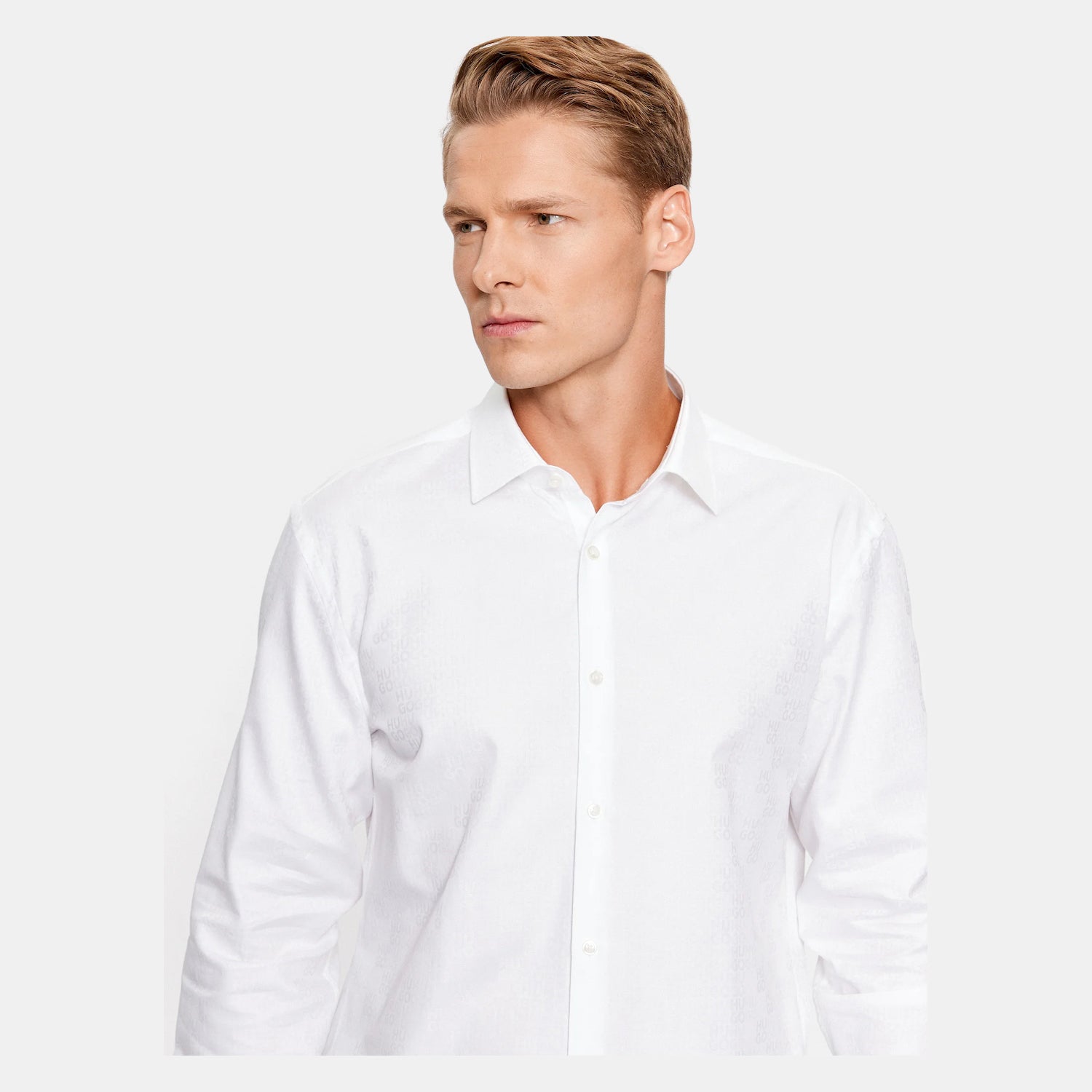 Hugo Camisa  Shirt Kenno White Branco_shot6