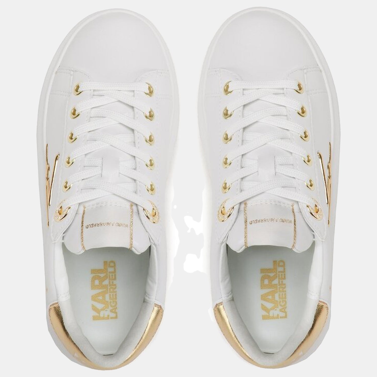 Karl Lagerfeld Sapatilhas Sneakers Shoes Kl62510a Whi Gold Branco Dourado_shot4