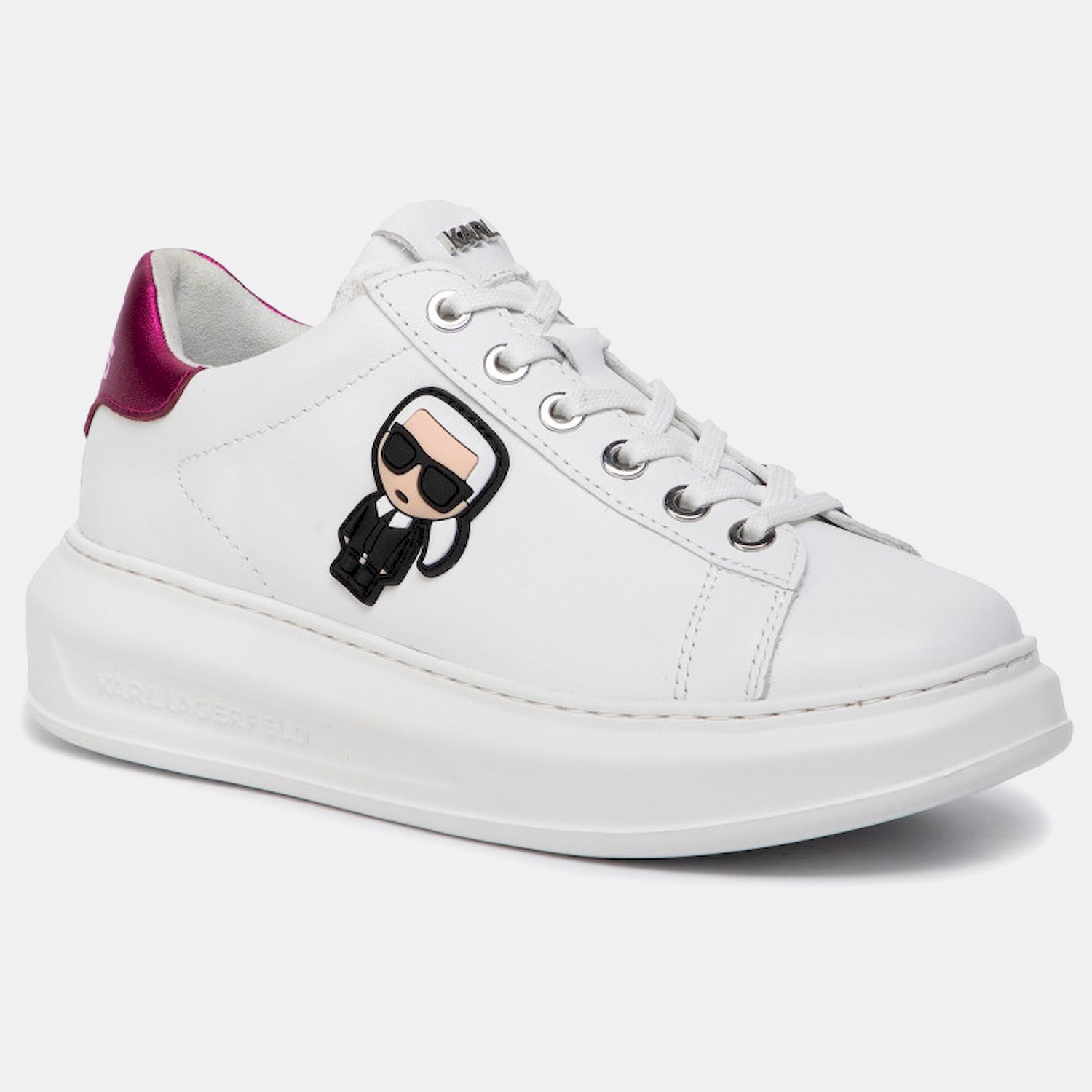 Karl Lagerfeld Sapatilhas Sneakers Shoes Kl62530 Whi Pink Branco Rosa_shot1