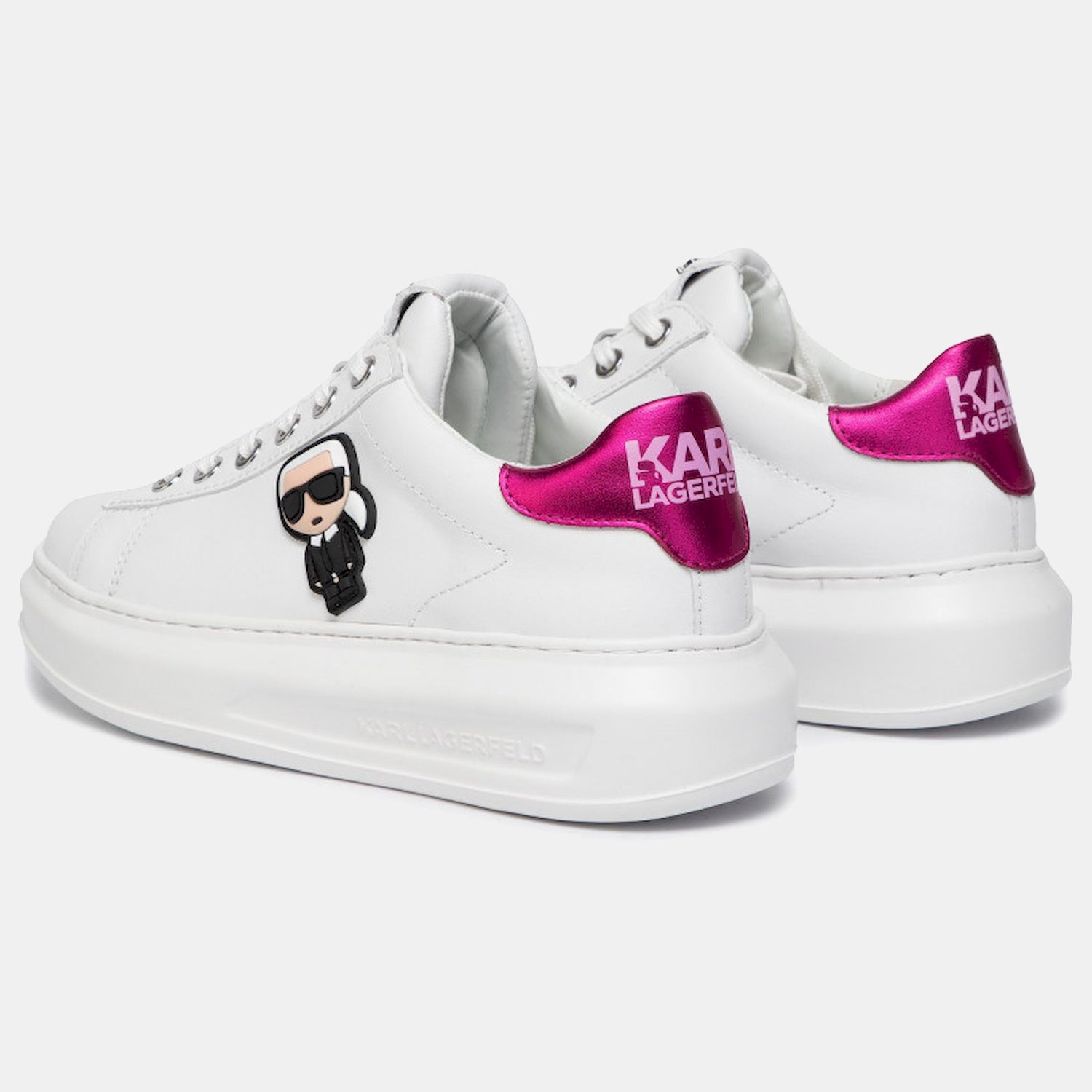 Karl Lagerfeld Sapatilhas Sneakers Shoes Kl62530 Whi Pink Branco Rosa_shot3