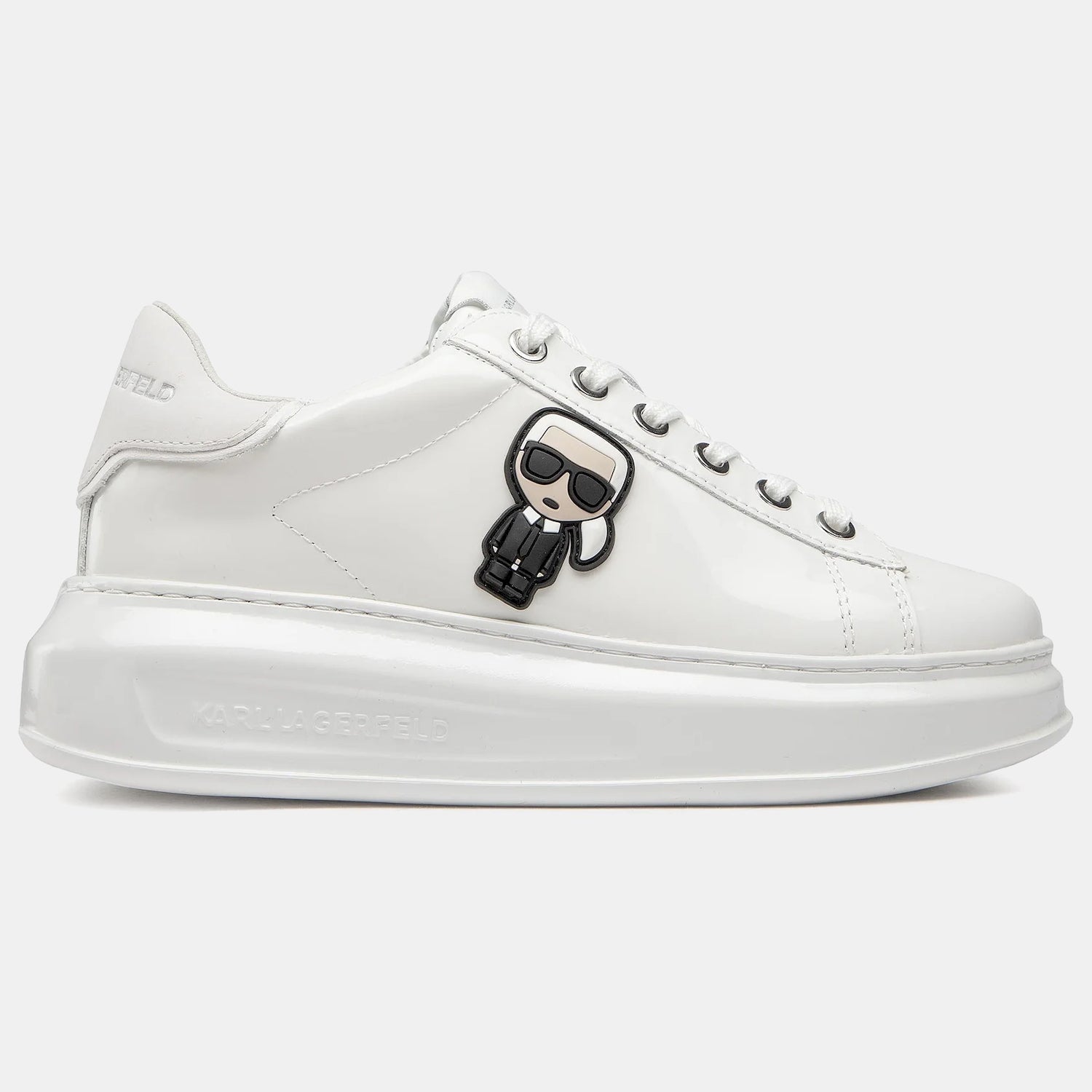 Karl Lagerfeld Sapatilhas Sneakers Shoes Kl62530u White Vern Branco Verniz_shot1