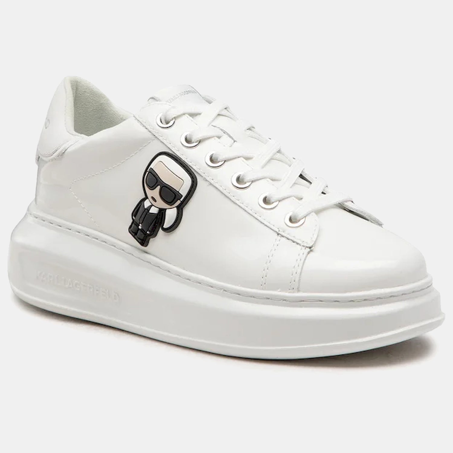 Karl Lagerfeld Sapatilhas Sneakers Shoes Kl62530u White Vern Branco Verniz_shot5
