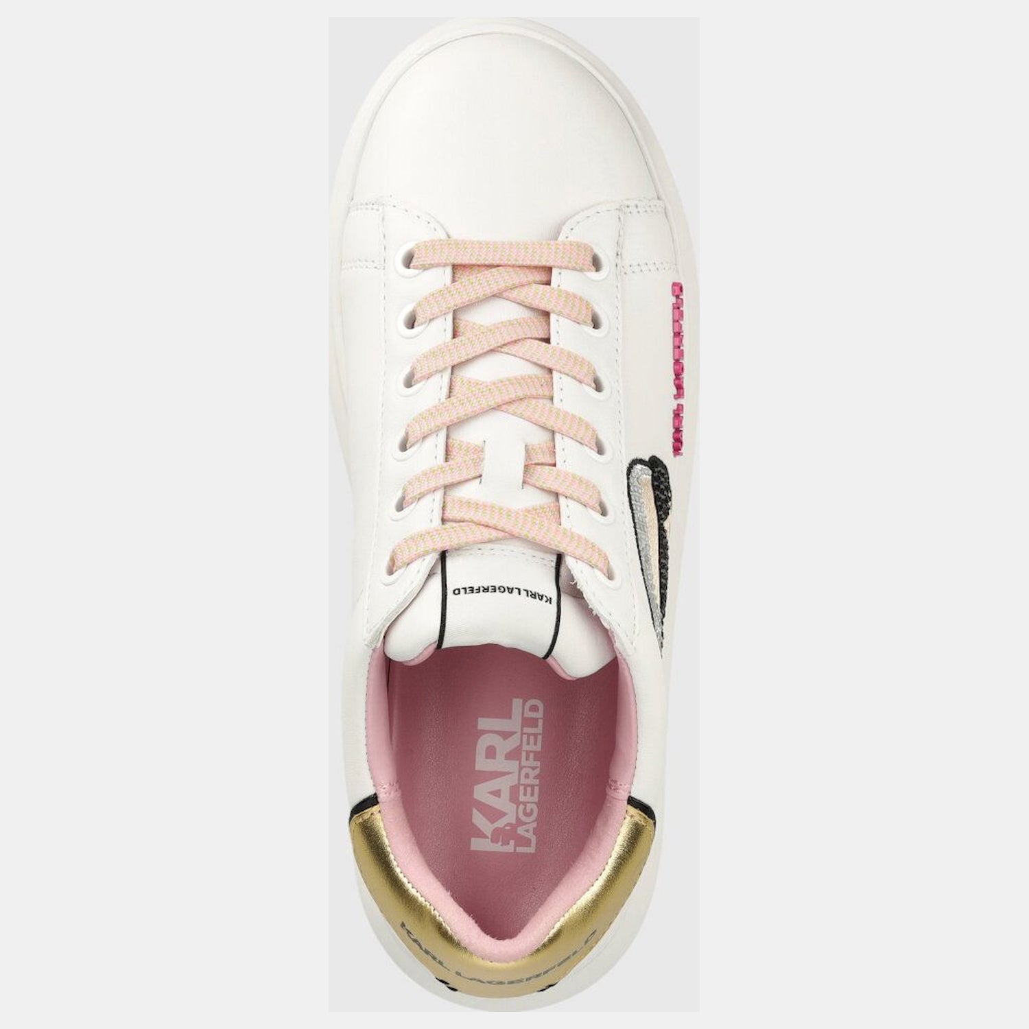 Karl Lagerfeld Sapatilhas Sneakers Shoes Kl62570n Whi Pink Branco Rosa_shot4