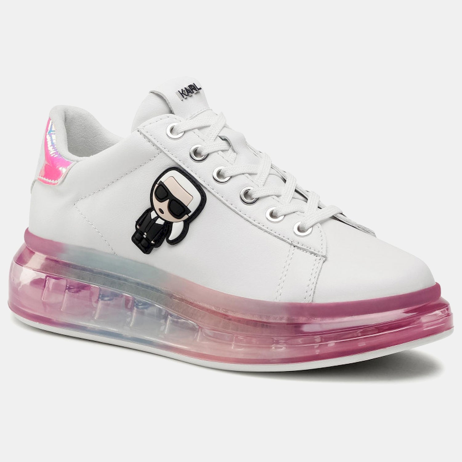 Karl Lagerfeld Sapatilhas Sneakers Shoes Kl62689 Whi Pink Branco Rosa_shot1