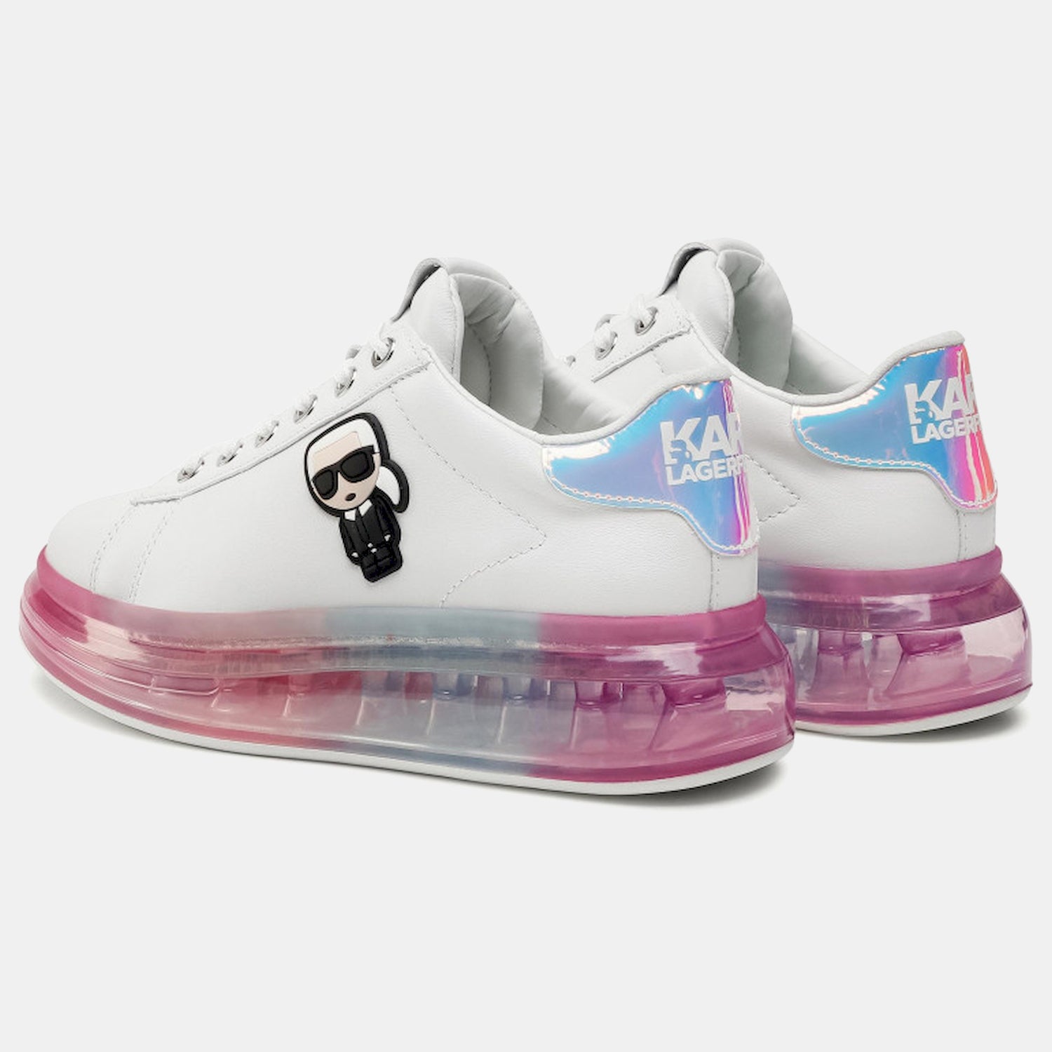Karl Lagerfeld Sapatilhas Sneakers Shoes Kl62689 Whi Pink Branco Rosa_shot2