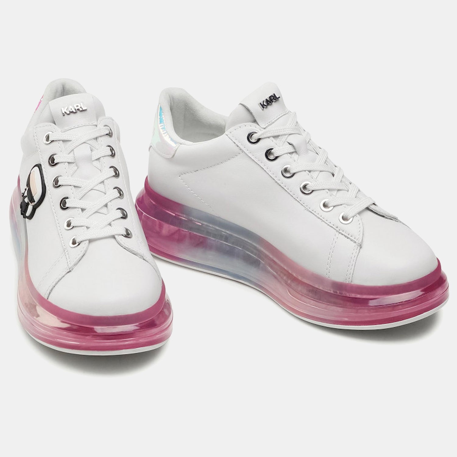 Karl Lagerfeld Sapatilhas Sneakers Shoes Kl62689 Whi Pink Branco Rosa_shot5