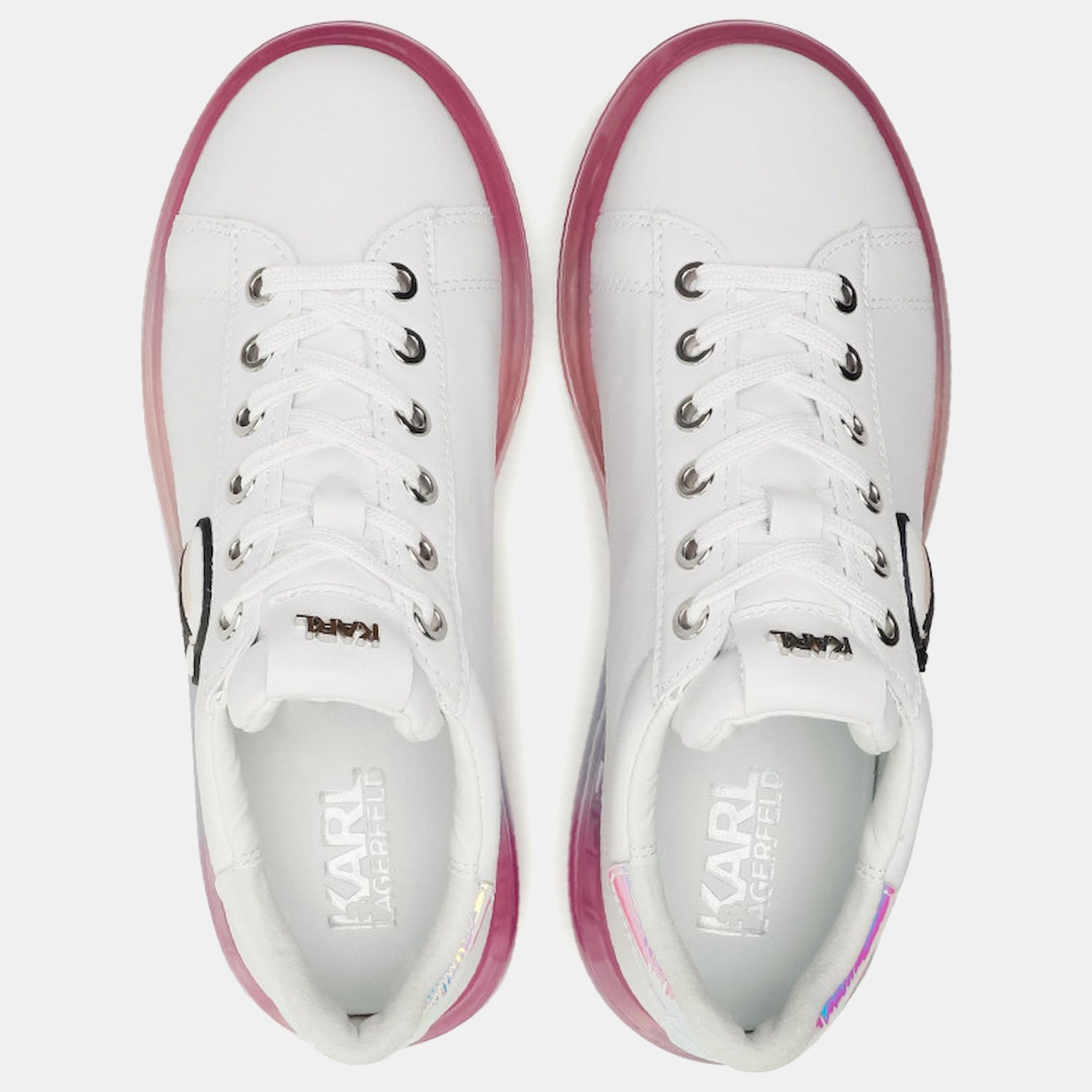 Karl Lagerfeld Sapatilhas Sneakers Shoes Kl62689 Whi Pink Branco Rosa_shot6