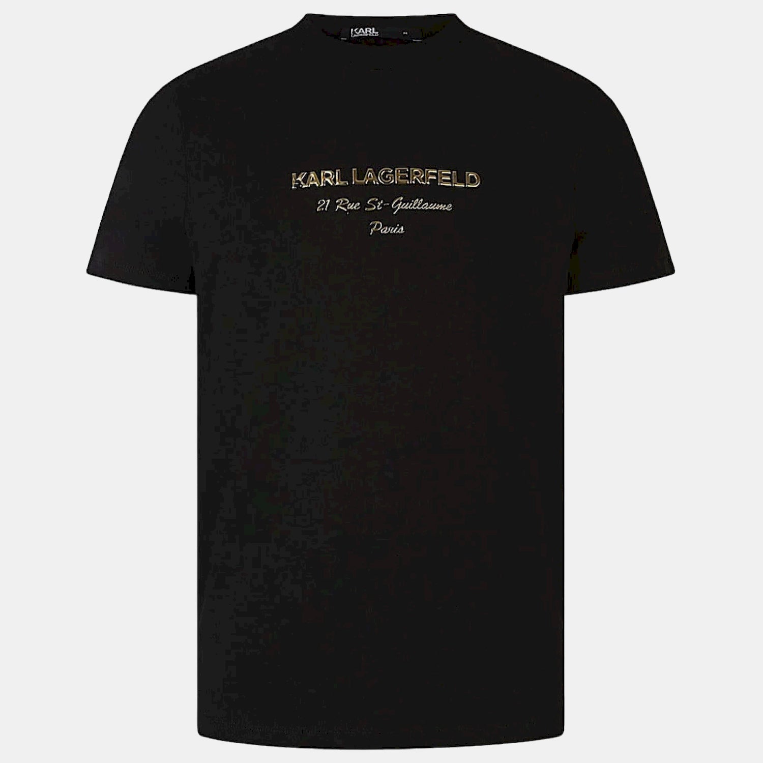 Karl Lagerfeld T Shirt Kl755035 Blk Gold Preto Ouro_shot1