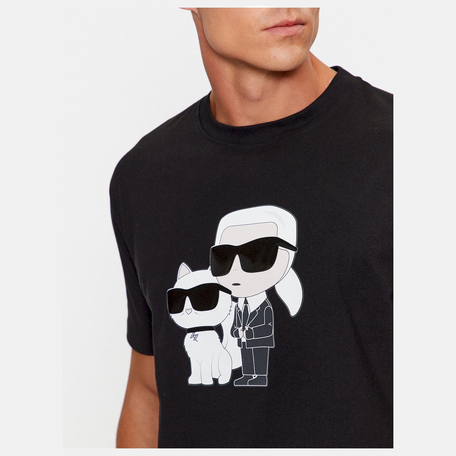 Karl Lagerfeld T Shirt Kl755061 Black Preto_shot2