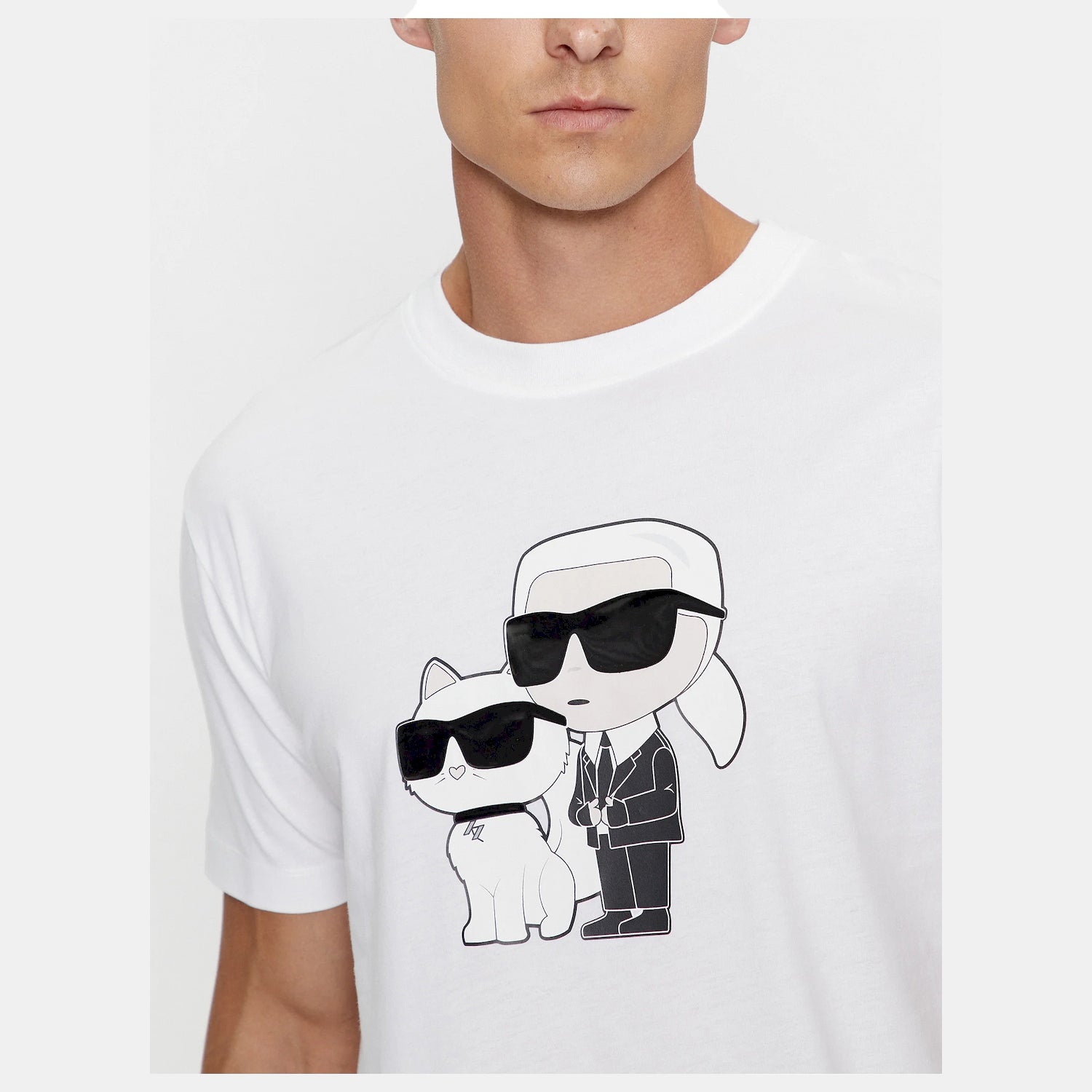 Karl Lagerfeld T Shirt Kl755061 White Branco_shot2