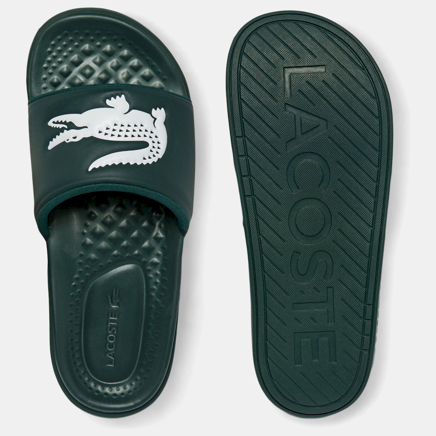 Lacoste Chinelos Slippers Croco Dualiste Green Whit Verde Branco_shot4