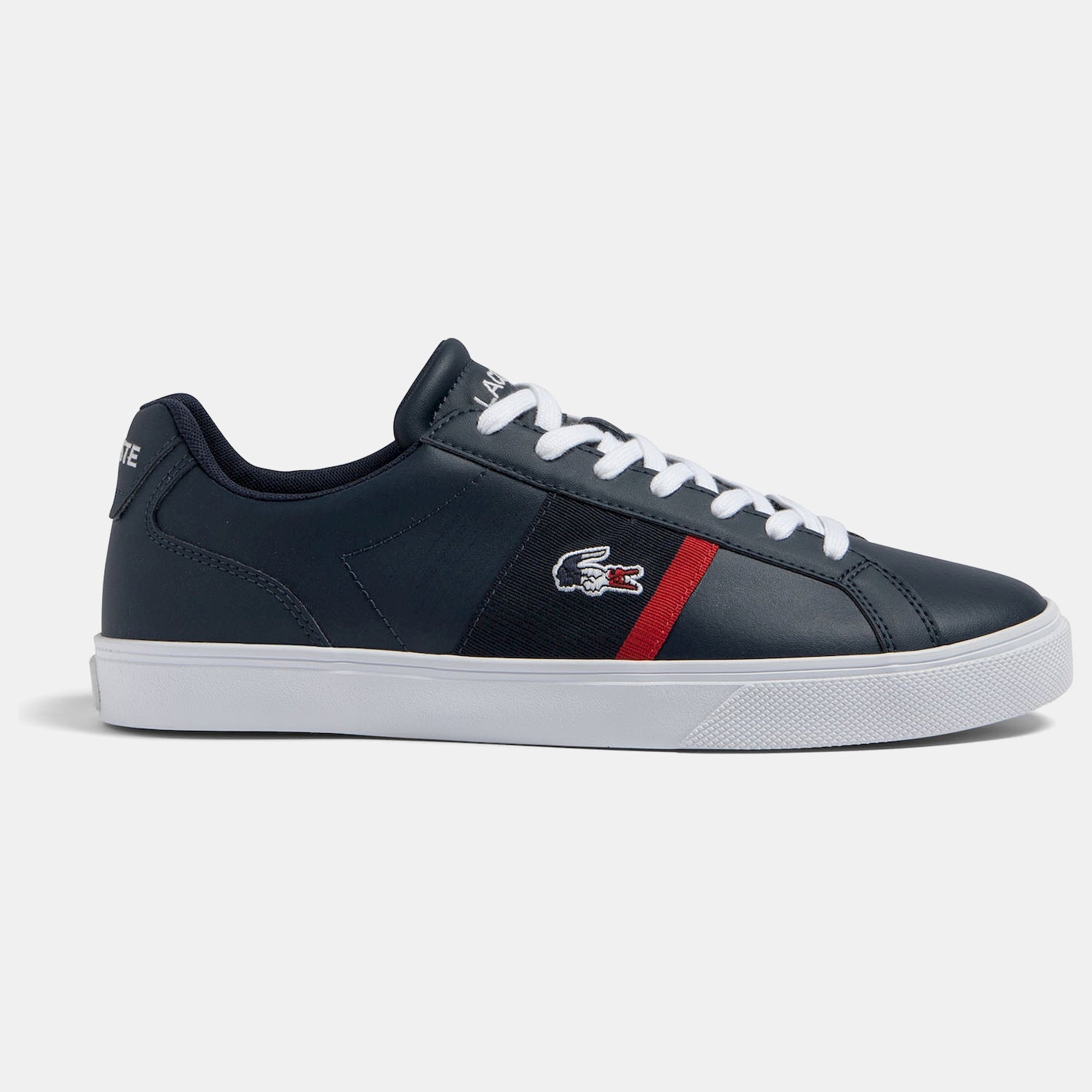 Lacoste Sapatilhas Sneakers Shoes Lerond Pro Lea Navy Wh Re Azul Branco Vermelho_shot1
