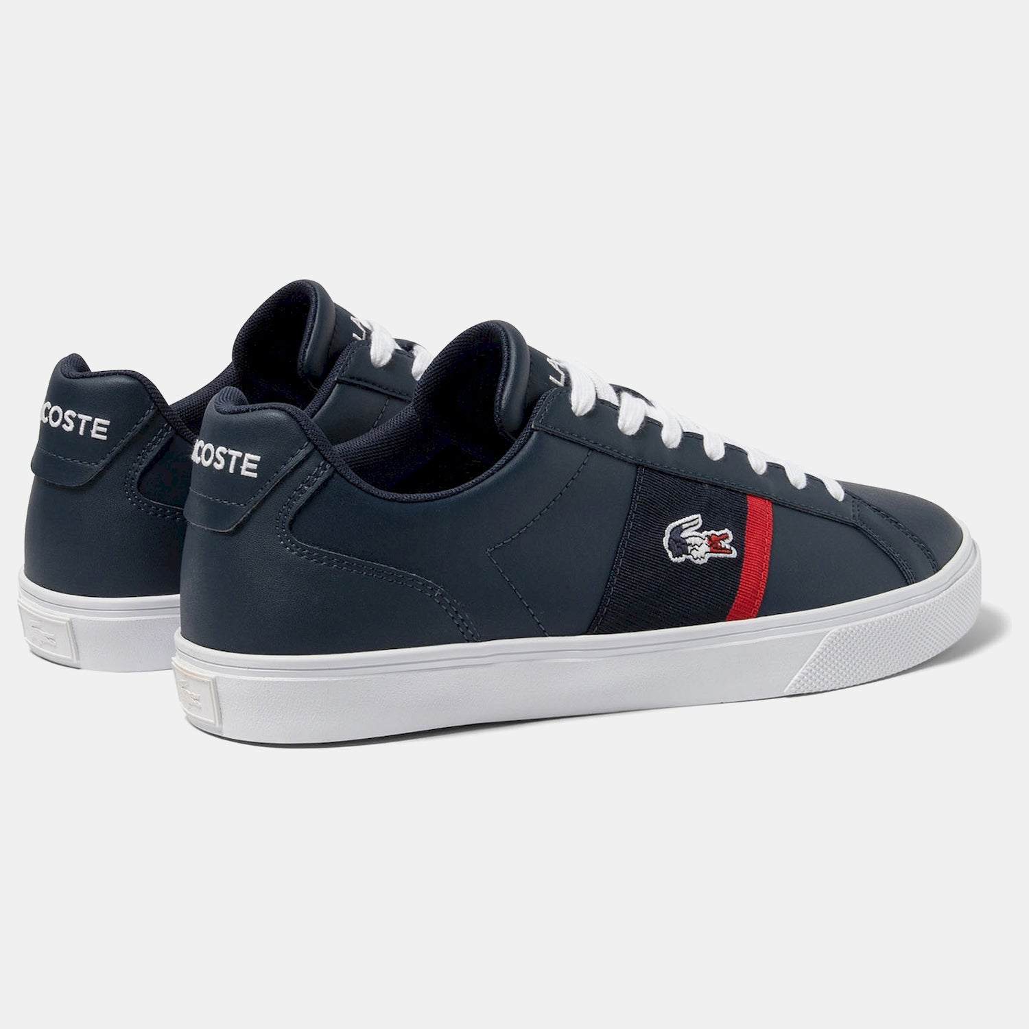 Lacoste Sapatilhas Sneakers Shoes Lerond Pro Lea Navy Wh Re Azul Branco Vermelho_shot3