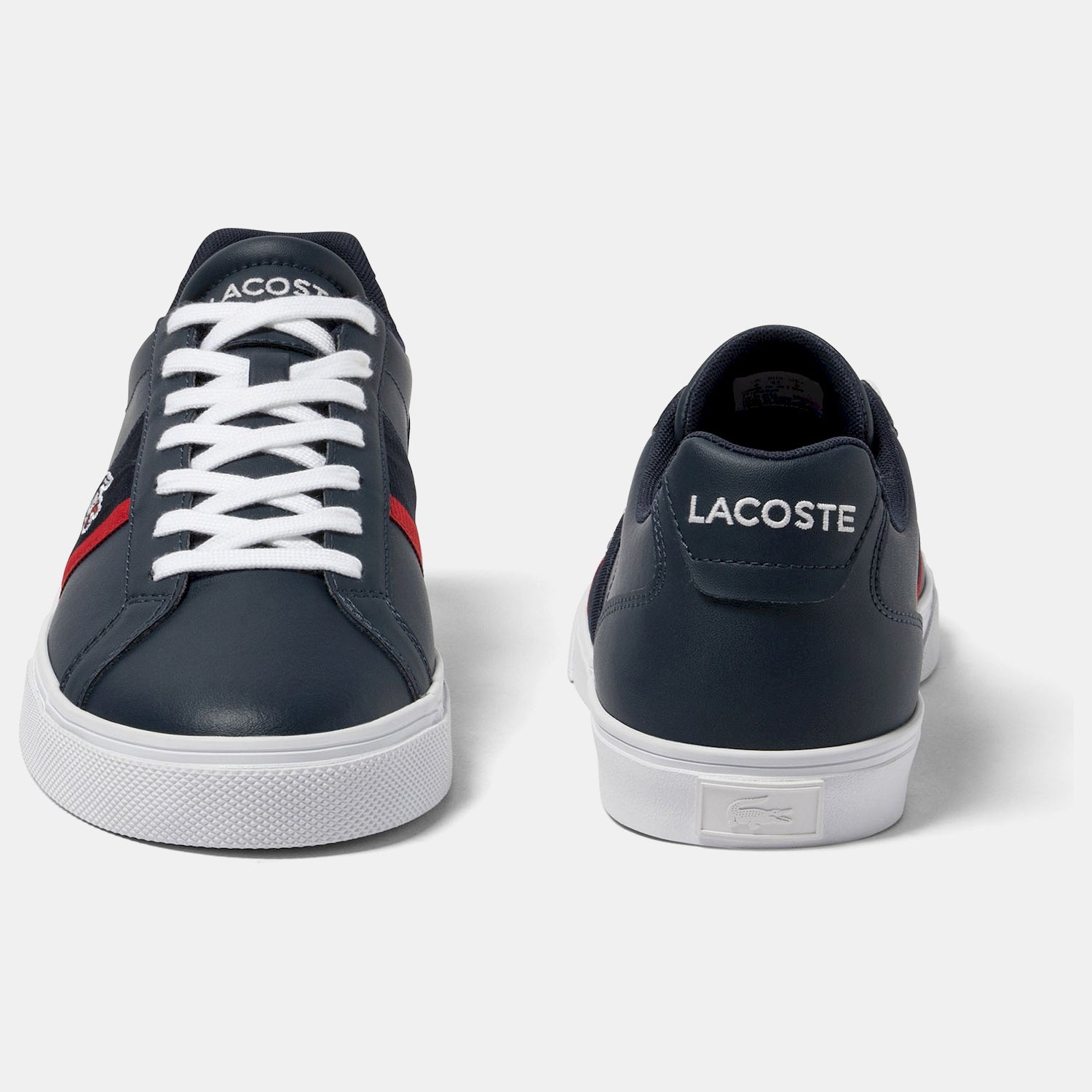 Lacoste Sapatilhas Sneakers Shoes Lerond Pro Lea Navy Wh Re Azul Branco Vermelho_shot5