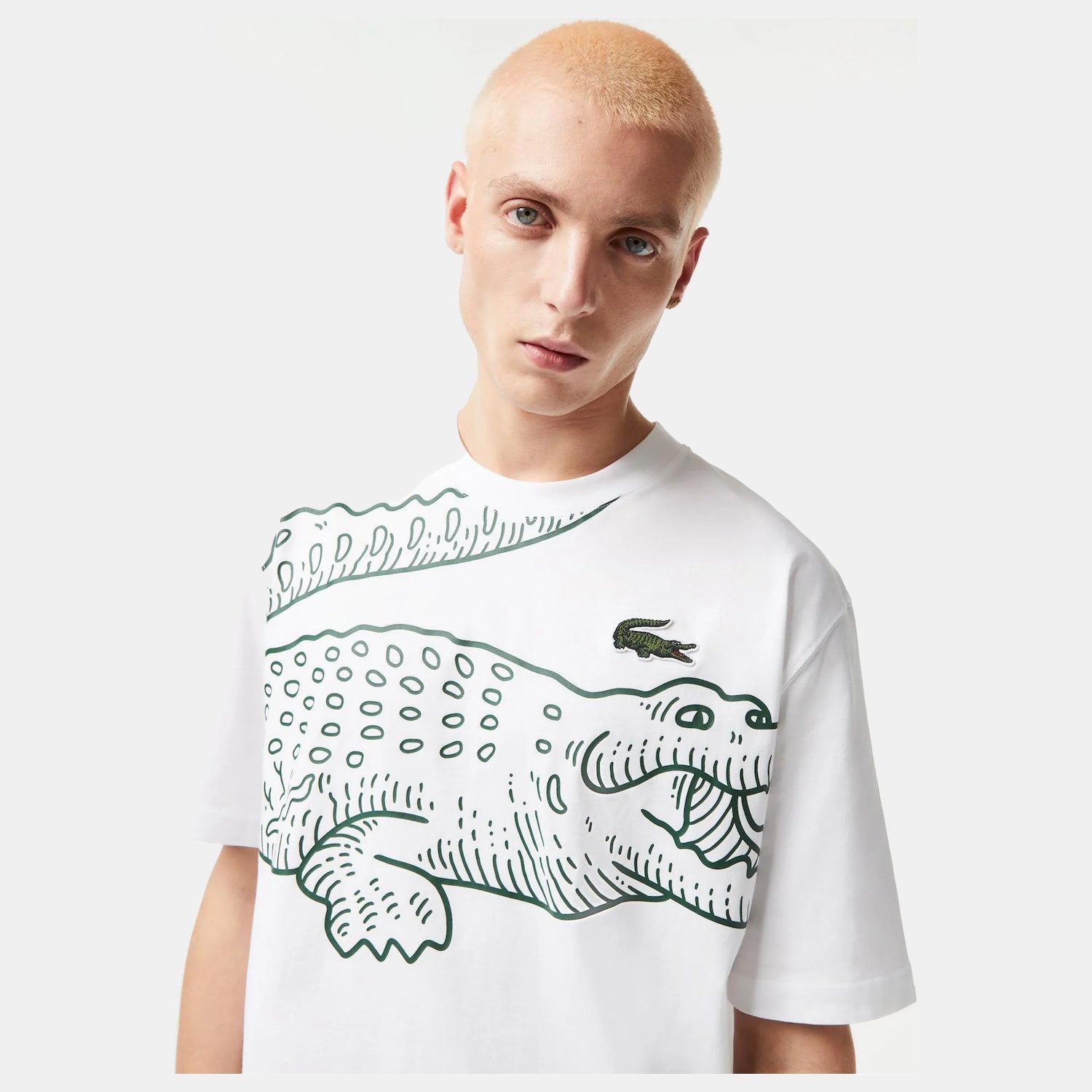 Lacoste T Shirt Th5511 White Branco_shot3