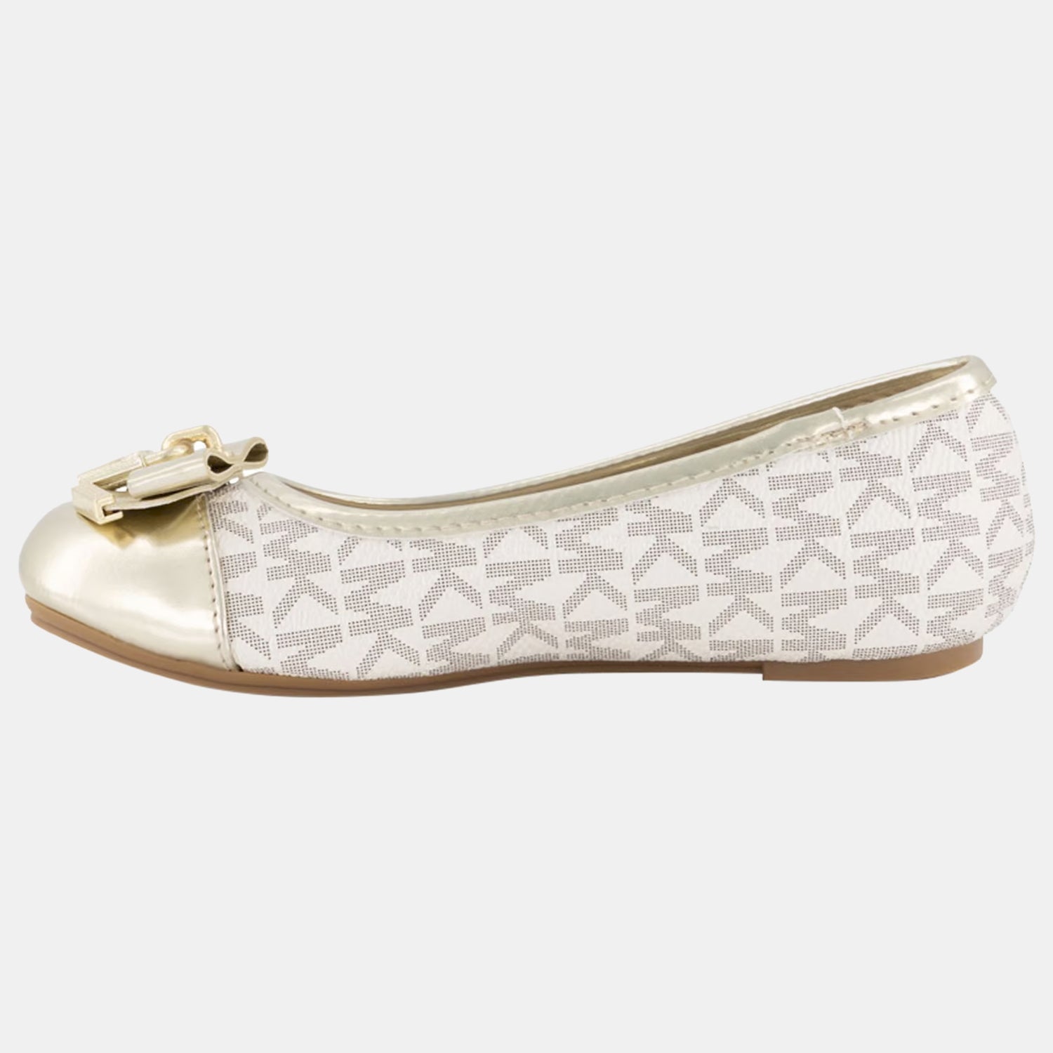 Michael Kors Sabrinas Ballet Flats Kenya Lock Gold.logo Gold_shot3