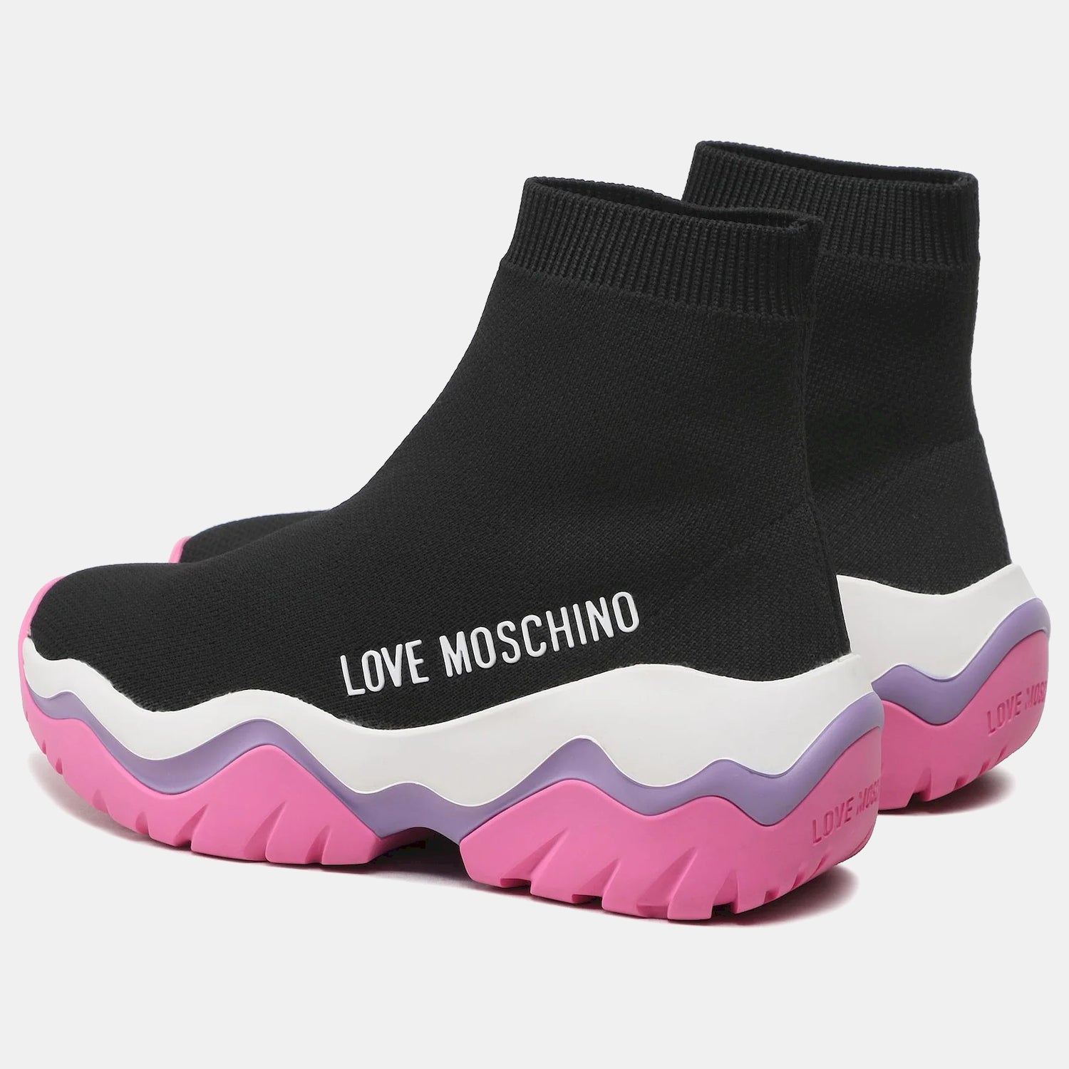 Moschino Botas Boots Ja15574 Black Pink Preto Rosa_shot2