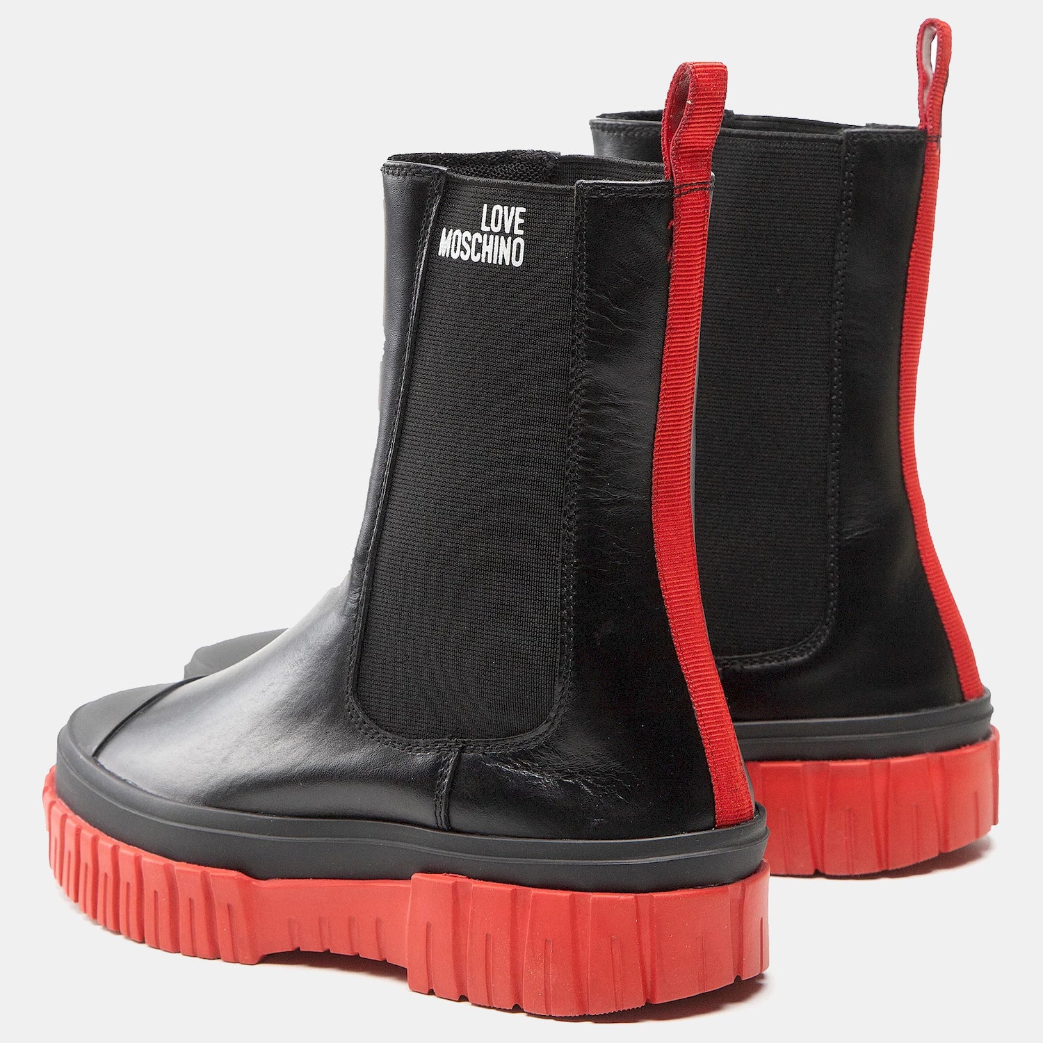 Moschino Botas Boots Ja15665 Black Red Preto Vermelho_shot2
