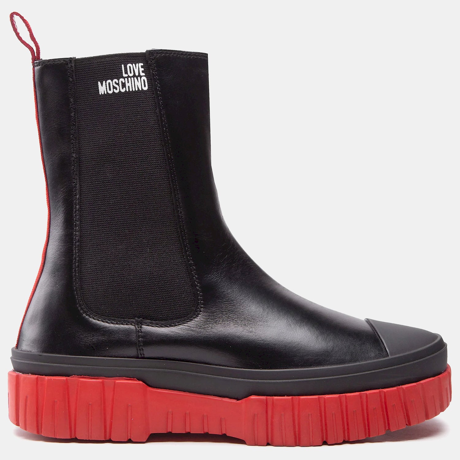 Moschino Botas Boots Ja15665 Black Red Preto Vermelho_shot3