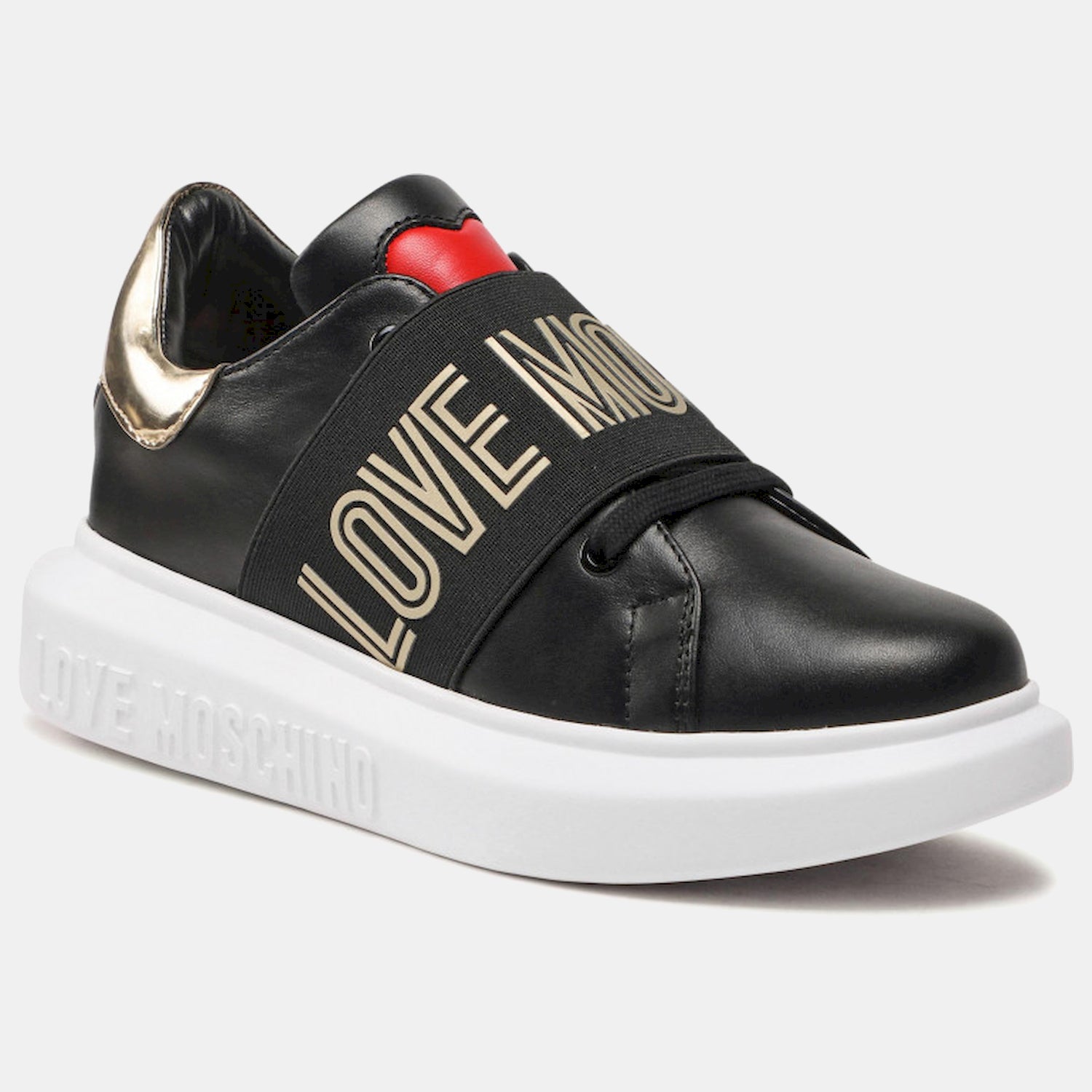 Moschino Sapatilhas Sneakers Shoes Ja15104 Blk Gold Preto Ouro_shot1