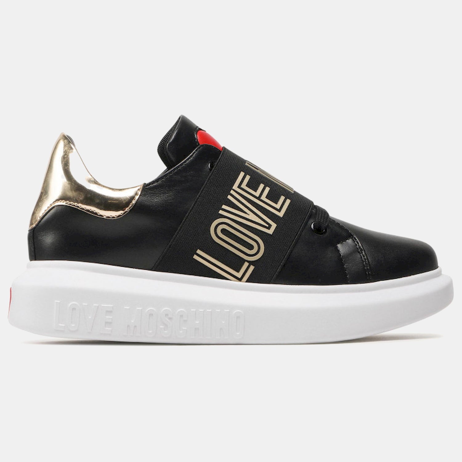 Moschino Sapatilhas Sneakers Shoes Ja15104 Blk Gold Preto Ouro_shot2