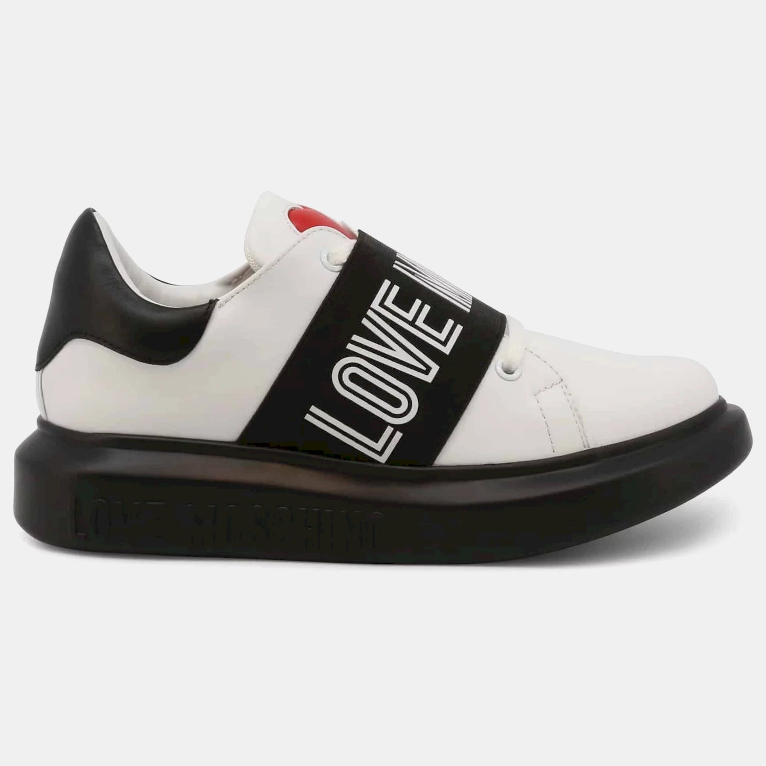 Moschino Sapatilhas Sneakers Shoes Ja15104 Whi Black Branco Preto_shot4