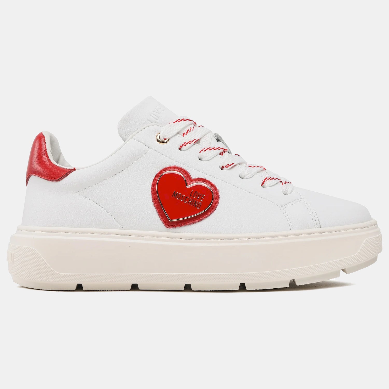 Moschino Sapatilhas Sneakers Shoes Ja15384 White Red Branco Vermelho_shot1