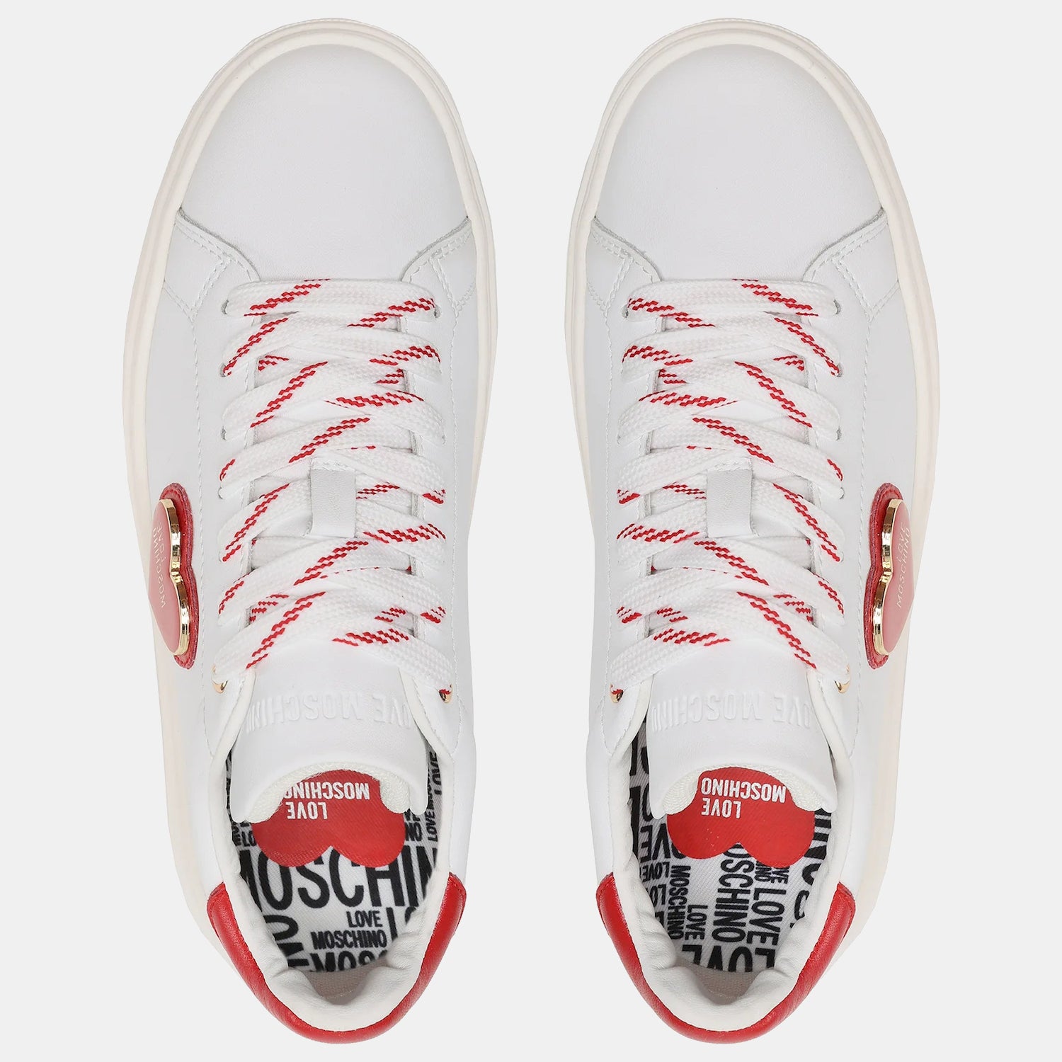 Moschino Sapatilhas Sneakers Shoes Ja15384 White Red Branco Vermelho_shot4