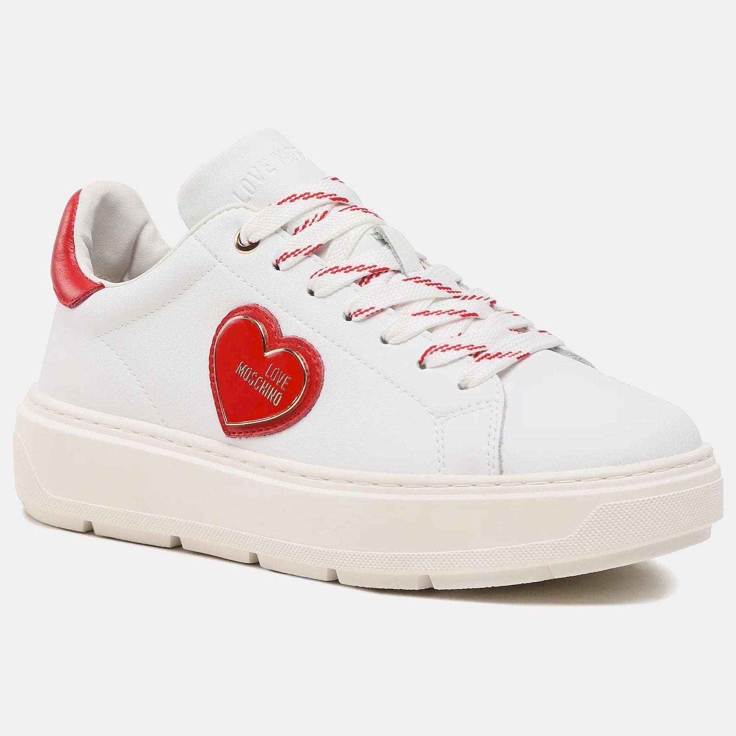 Moschino Sapatilhas Sneakers Shoes Ja15384 White Red Branco Vermelho_shot5