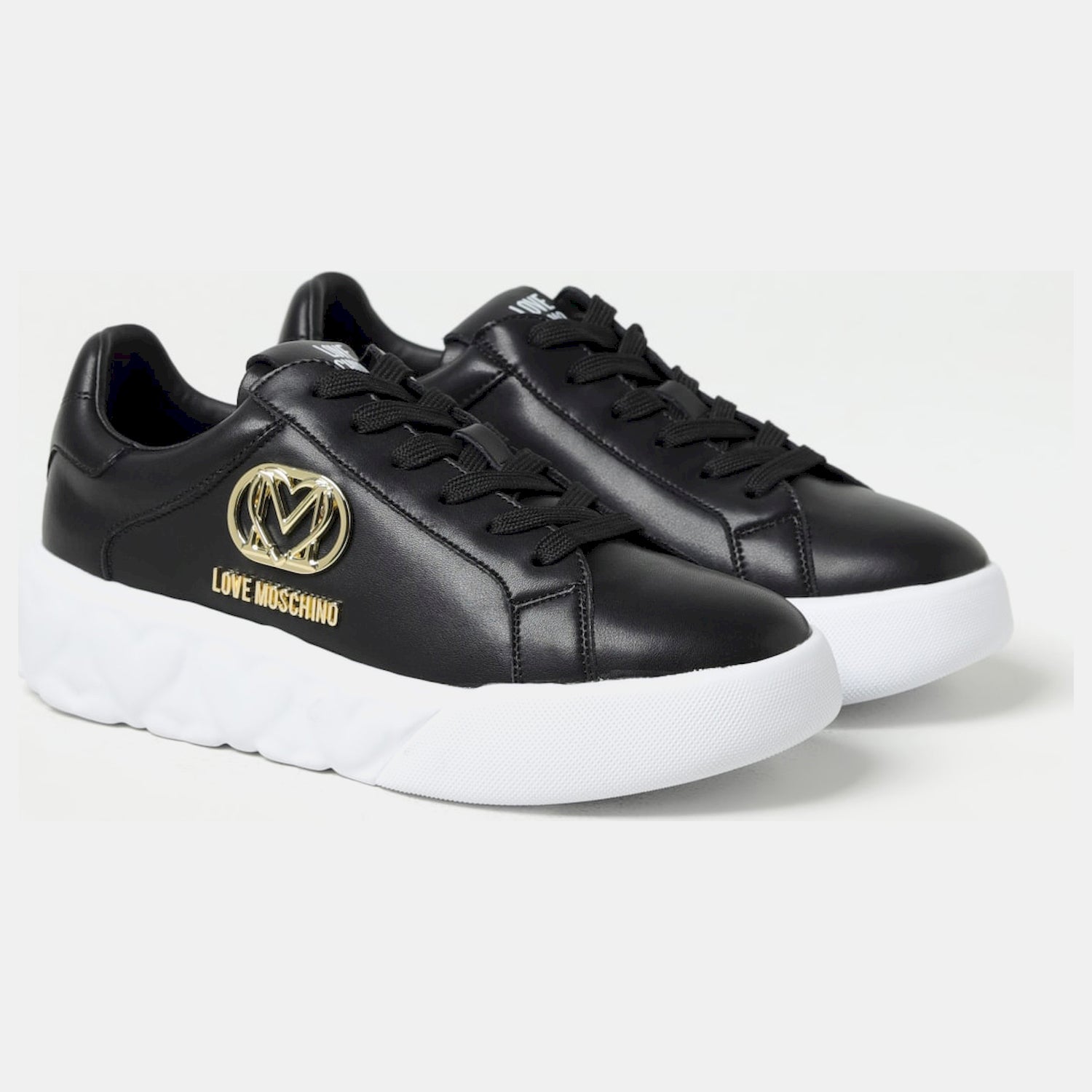 Moschino Sapatilhas Sneakers Shoes Ja15914 Blk Gold Preto Ouro_shot2