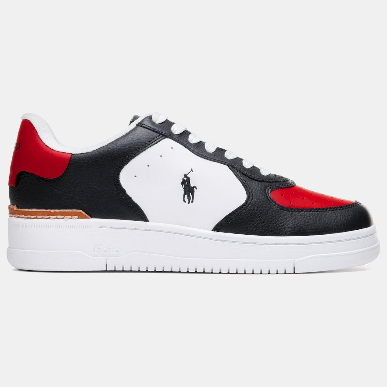 Ralph Lauren Sapatilhas Sneakers Shoes Masters Crt Sk Blk Whi Re Preto Branco Vermelho_shot3