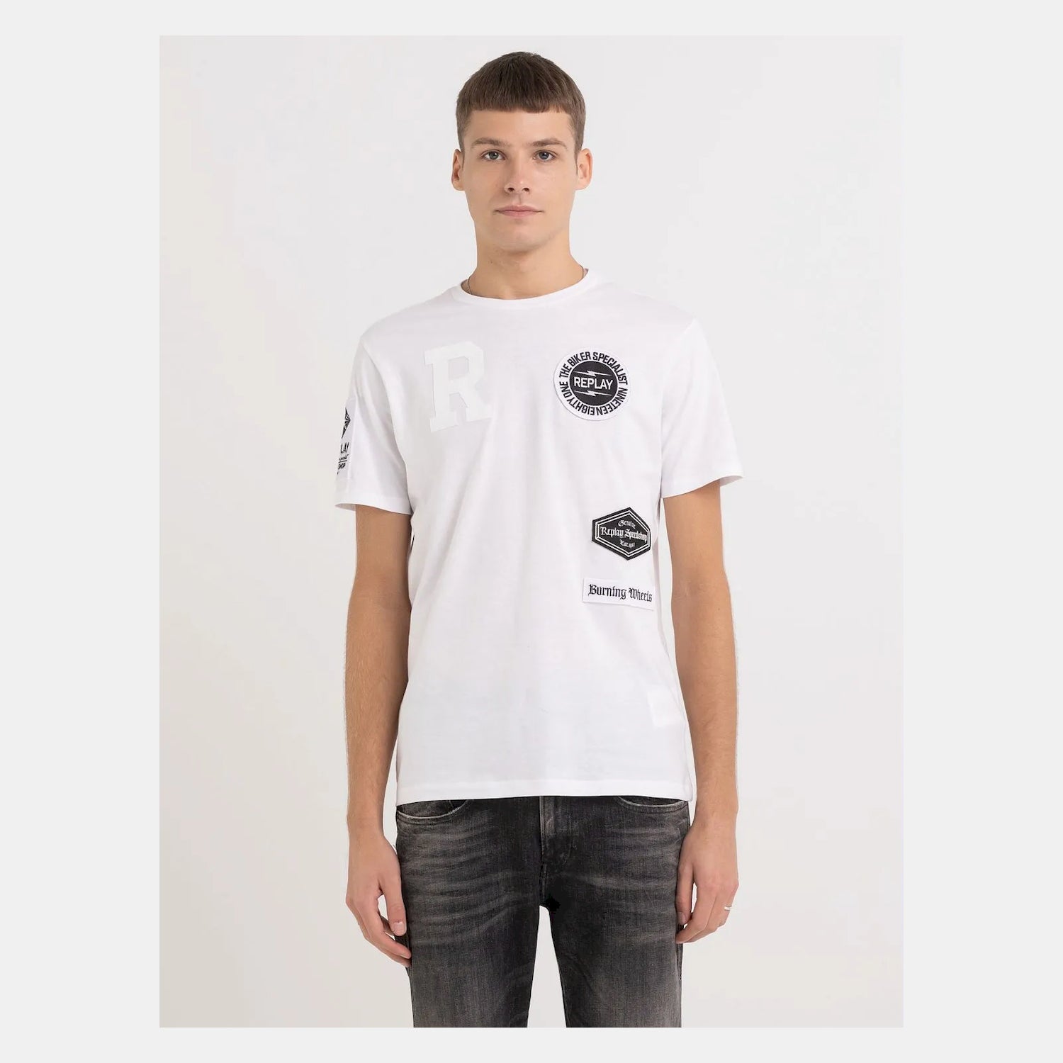 Replay T Shirt M6490 White Branco_shot2