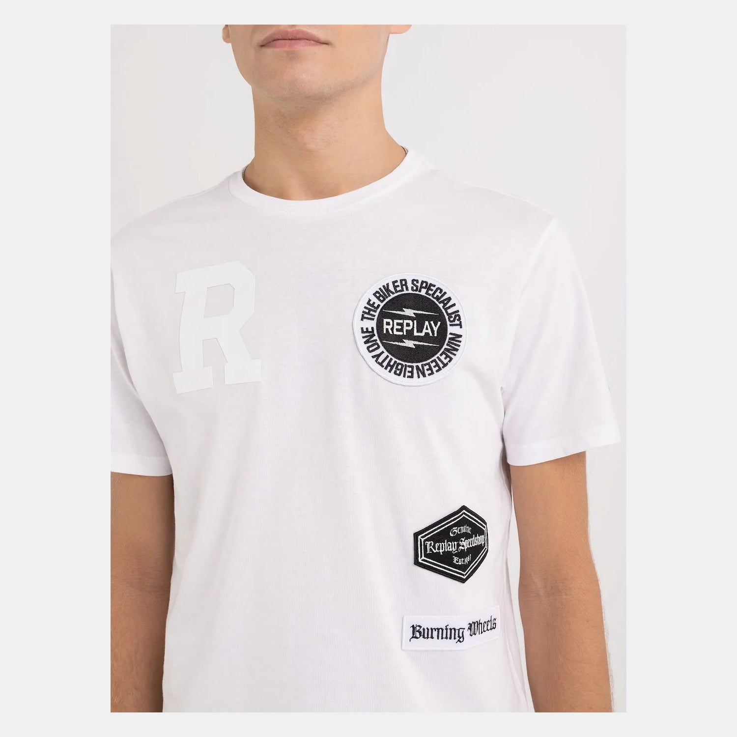 Replay T Shirt M6490 White Branco_shot3