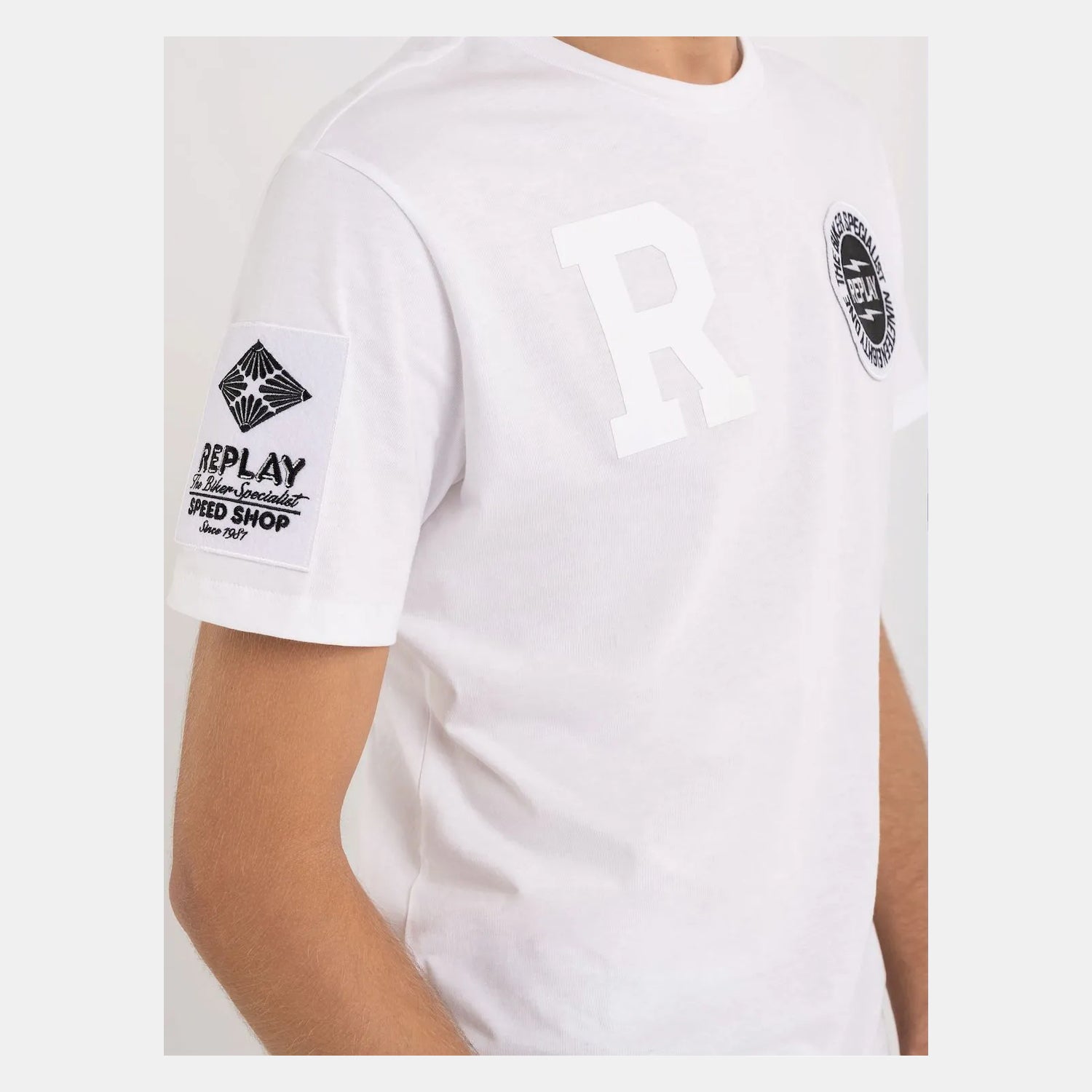 Replay T Shirt M6490 White Branco_shot4