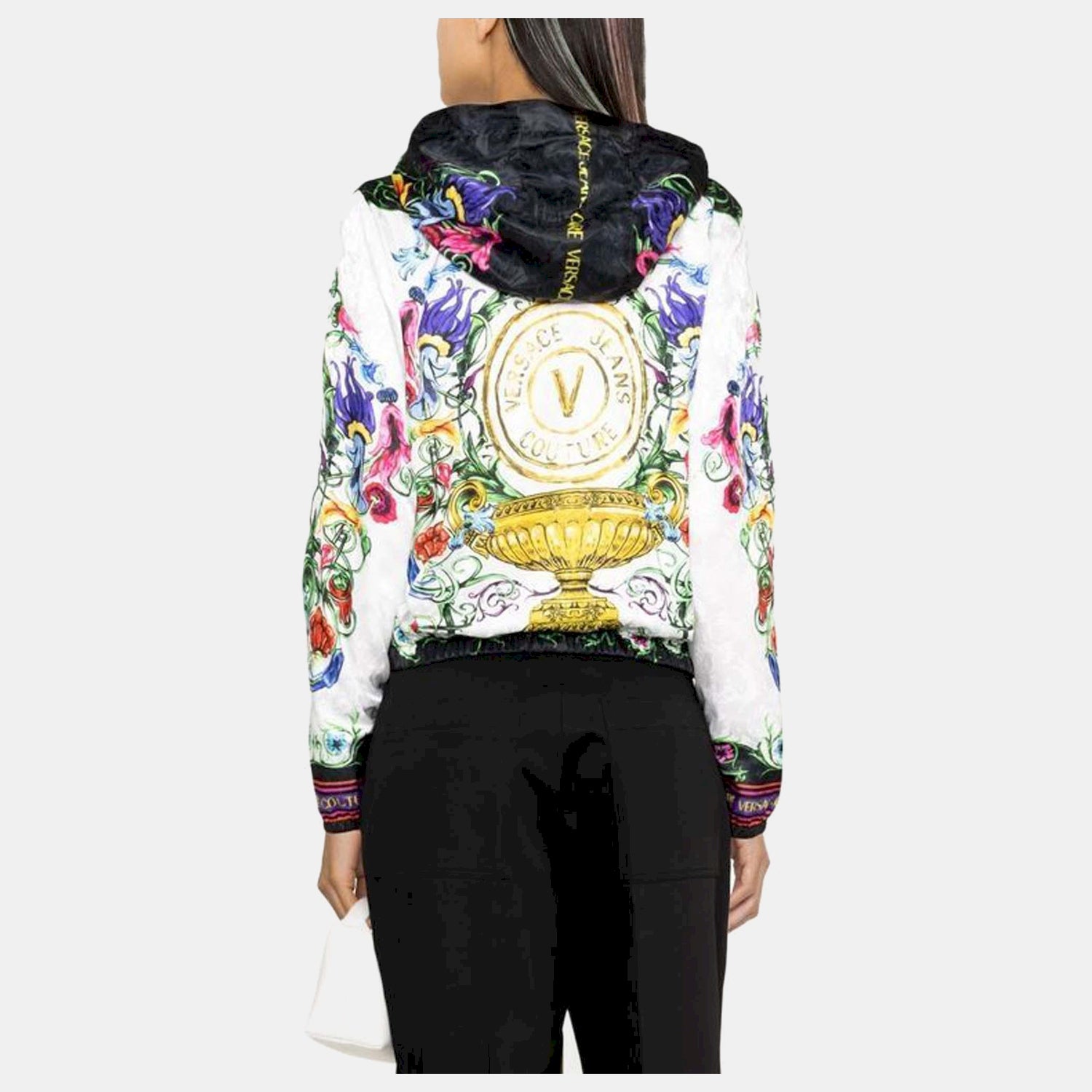 Versace Blusao Jackets 74has401 Whi Gold Branco Dourado_shot2