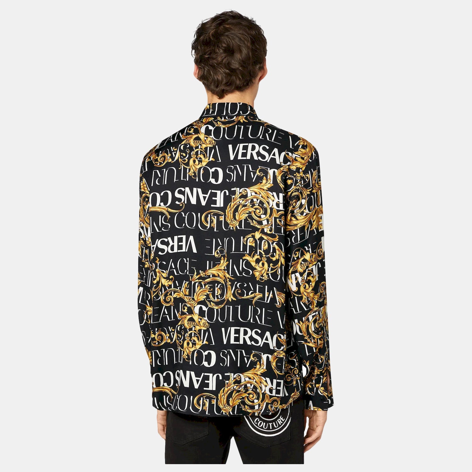 Versace Camisa  Shirt 73gal2r0 Blk Gold Preto Ouro_shot2