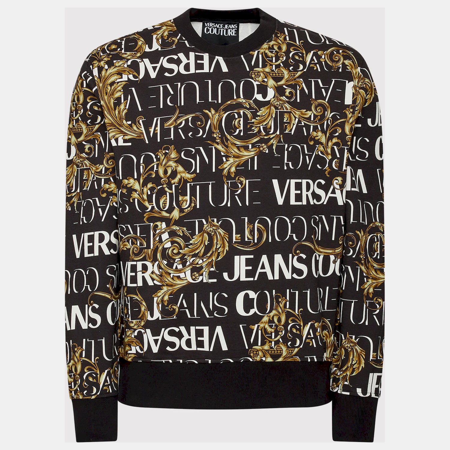 Versace Camisola Sweat 73gai3r0 Blk Gold Preto Ouro_shot3