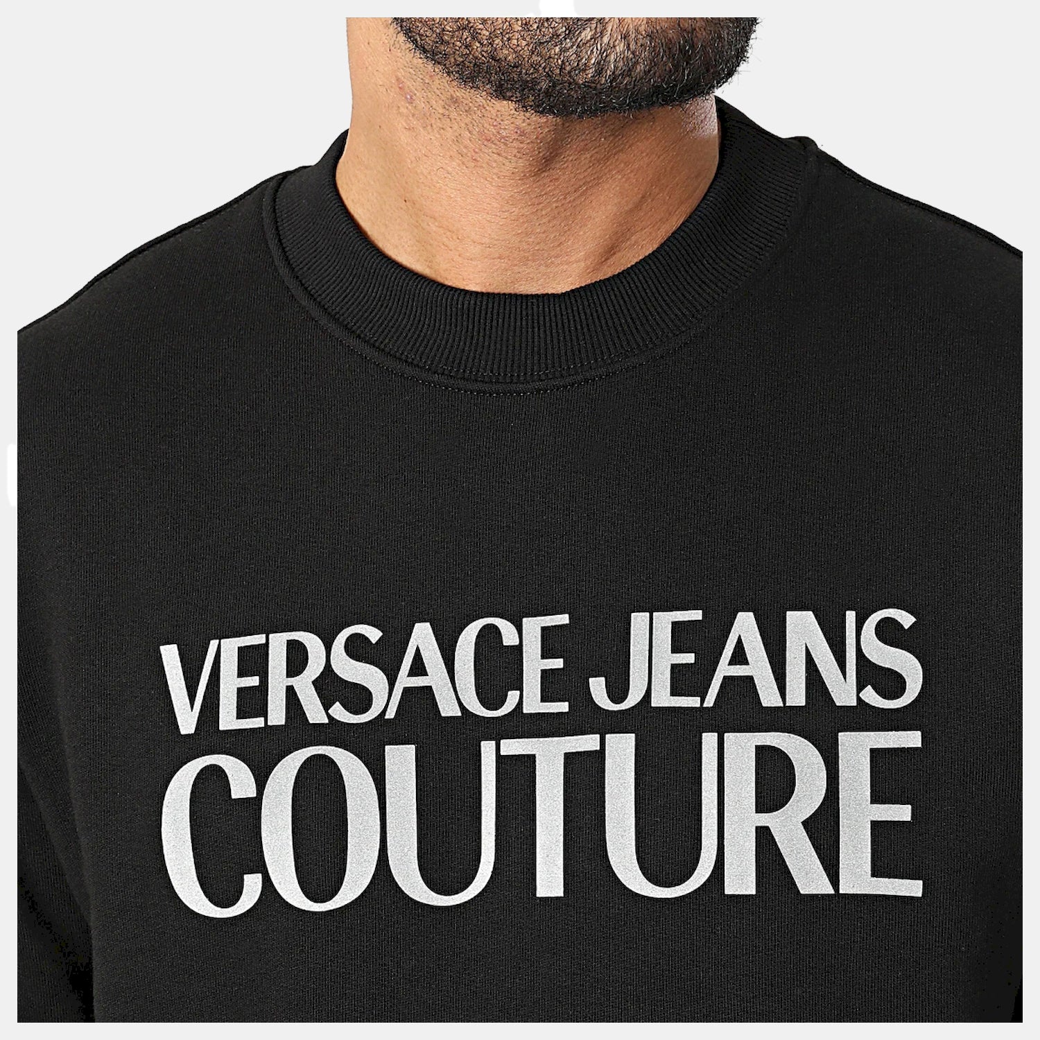 Versace Camisola Sweat 73gait01 Blk Platin Preto Platin_shot2