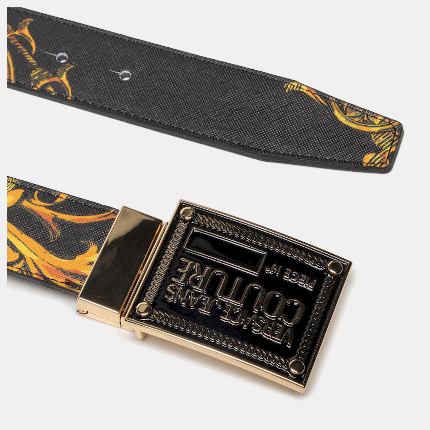 Versace Cinto Belt 71ya6f01 Blk Gold Preto Ouro_shot2